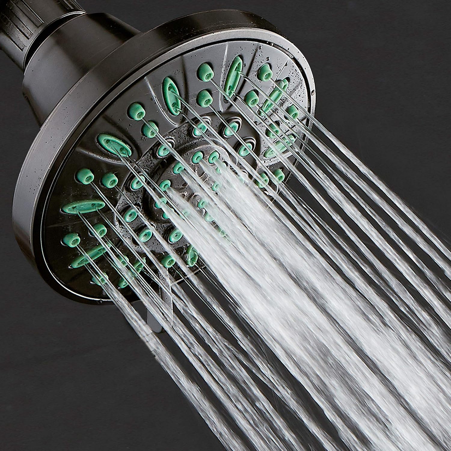 AquaDance Antimicrobial/Anti-Clog High-Pressure 6-setting Shower Head, Microban Nozzle Protection from Growth of Mold