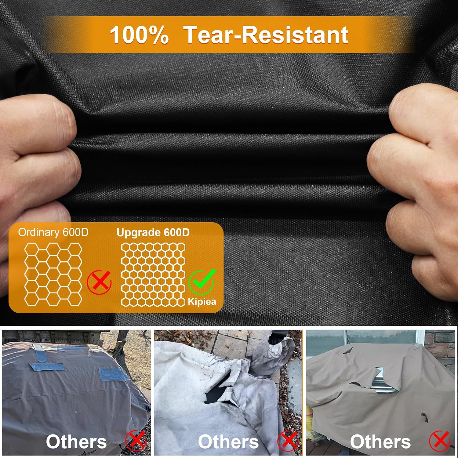 600D Vertical Smoker Cover for Pit Boss 3/4 / 5/7 Series, Waterproof Pellet Grill Cover, 73550, UV Resistant, No Tear, No Fading
