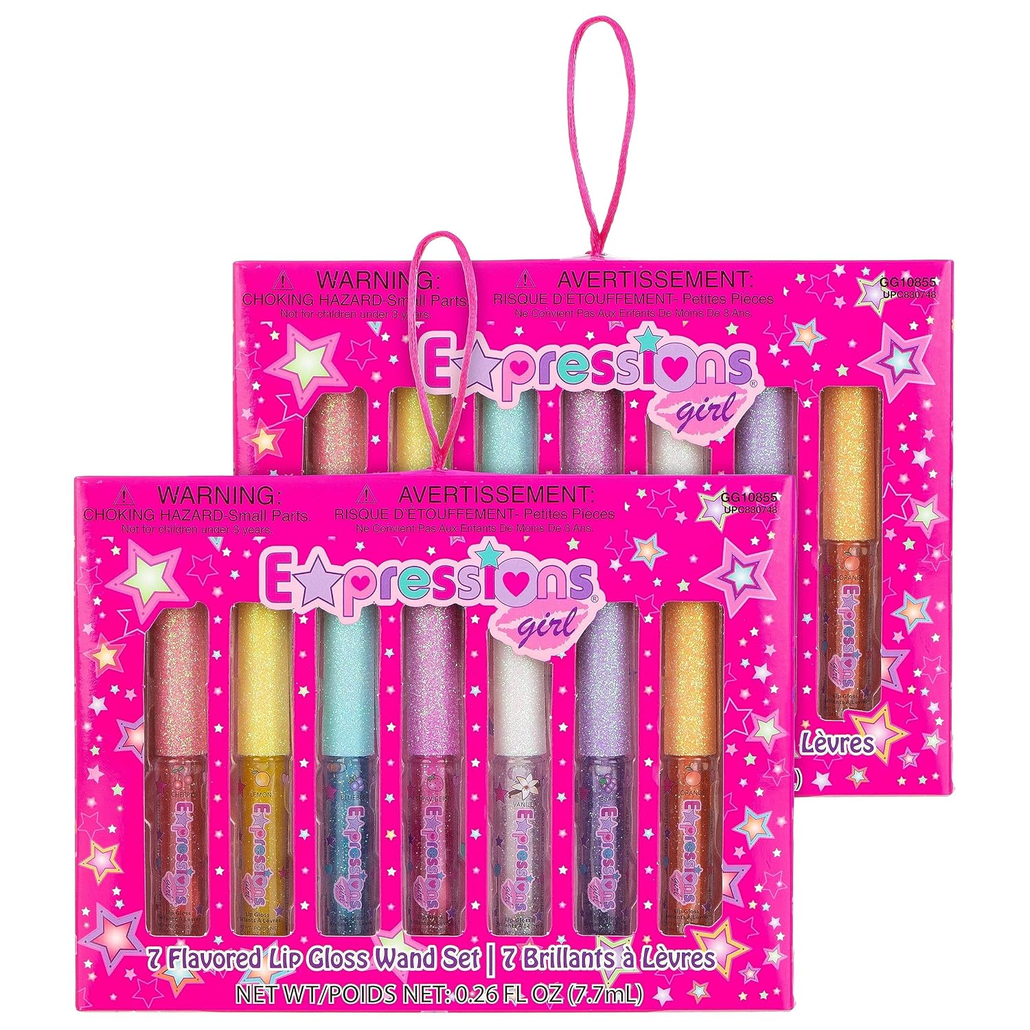 7pc Fruity Flavored Lip Gloss Set - Assorted Fruit Flavor-Great Gift | Non-Toxic Kids Makeup. Fun Shiny Lip Gloss Collection for Kids, Teens & Girls - Sweet & Glossy Lip Care