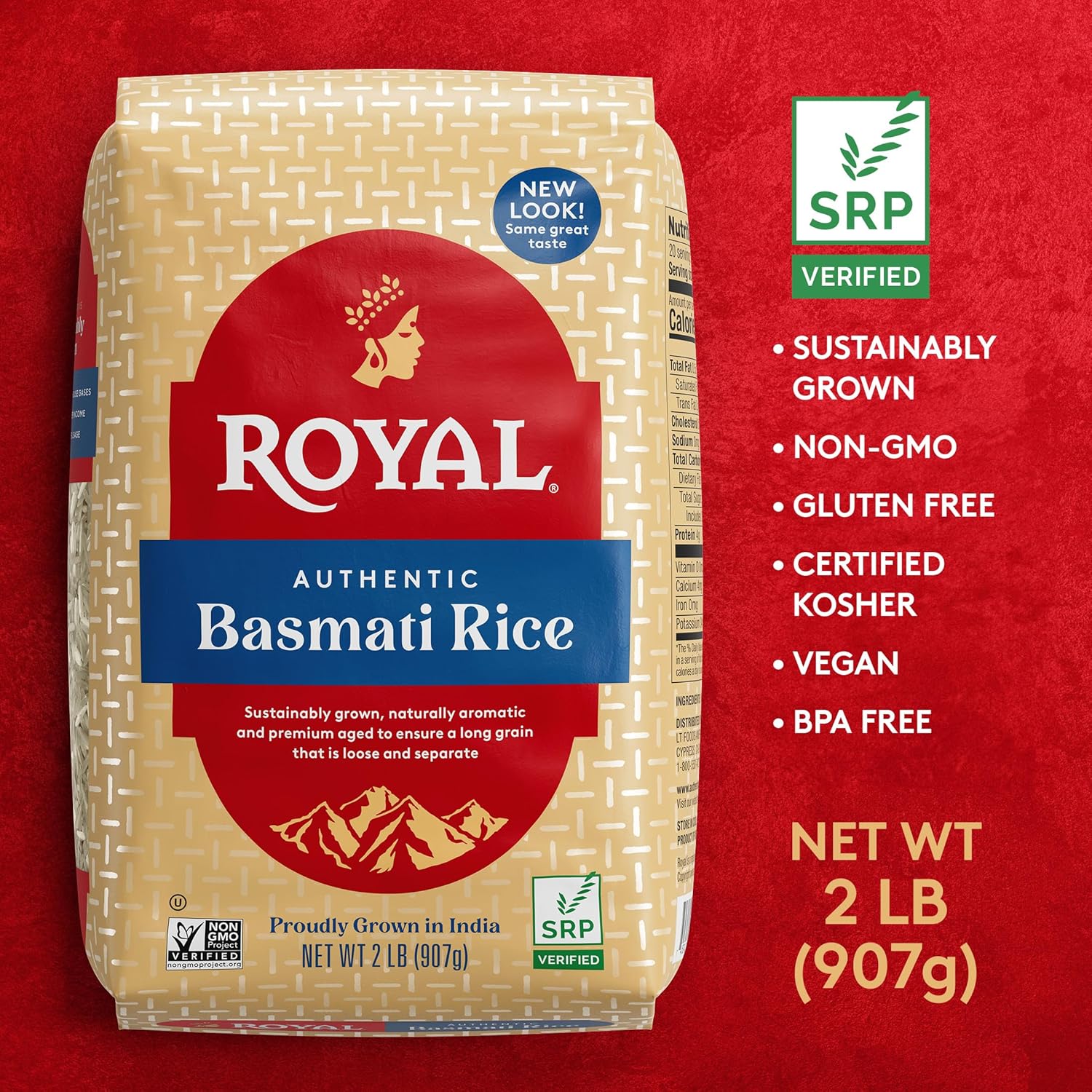 Royal Authentic Long Grain White Basmati Rice - (2 Pack) 2 lb
