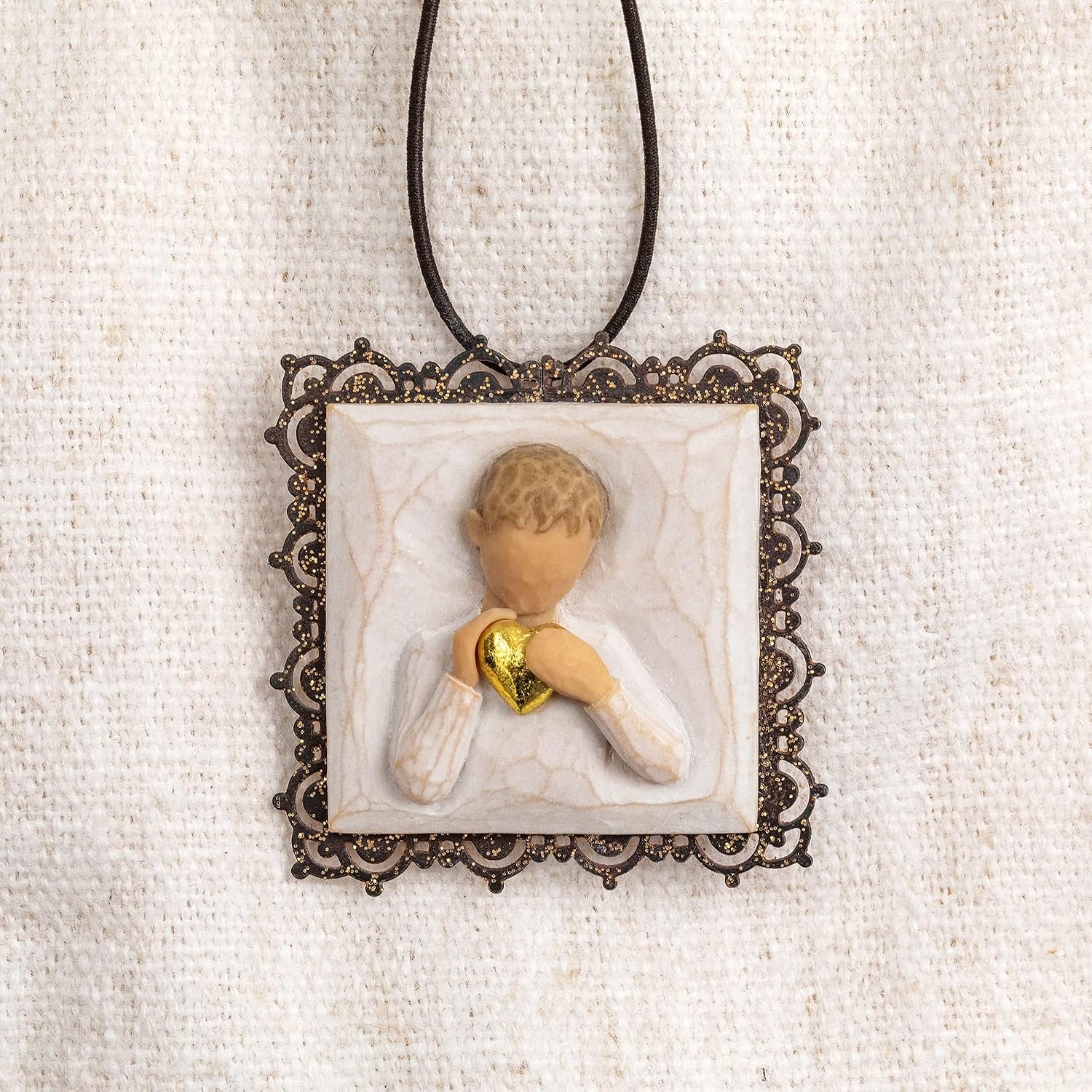 Willow Tree Holy Family, Sculpted Hand-Painted Hanging Ornament | Sentimental Keepsake Gift for Loved Ones, Cast from a Susan Lordi Original Carving, Cast Resin, Ready to Hang