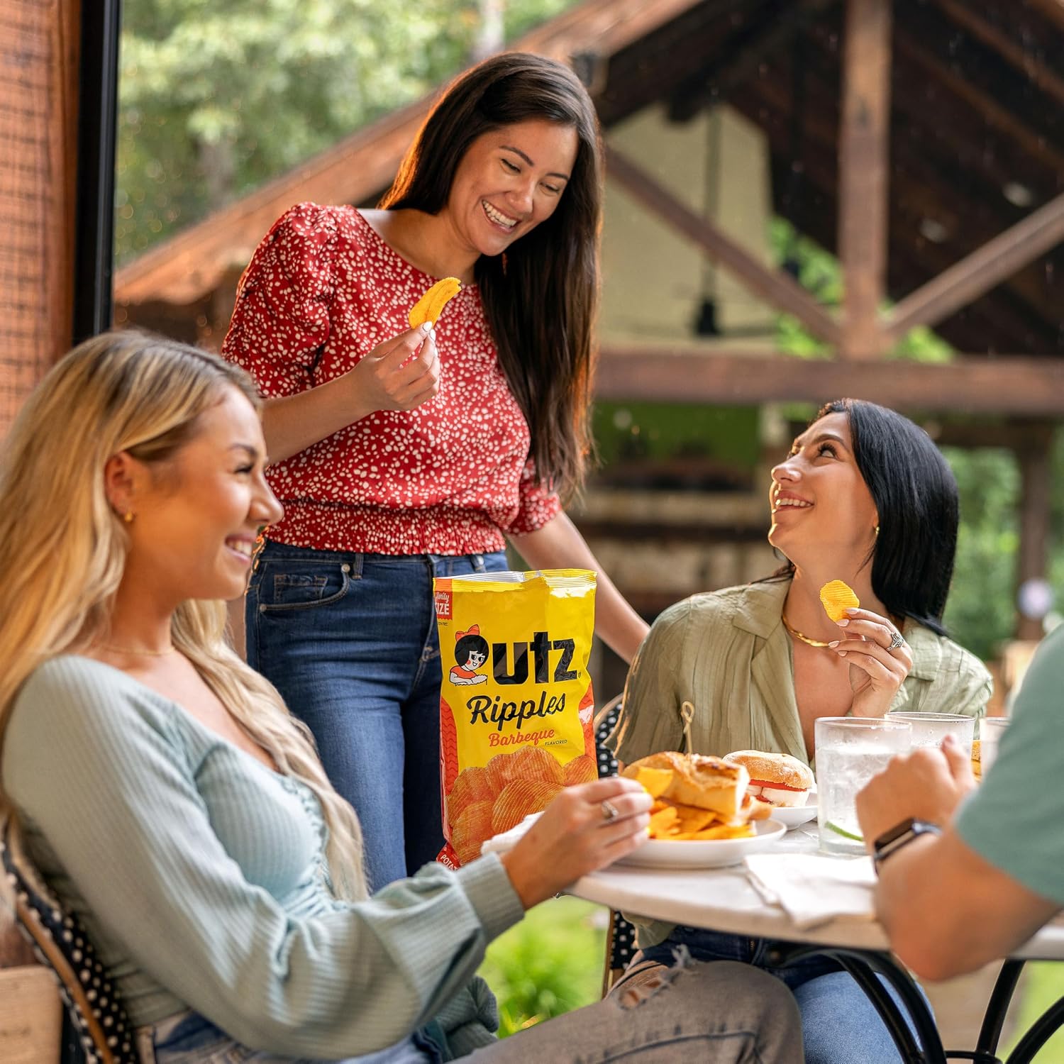 Utz Potato Chips, Barbeque – 1 oz. Bags (60 Count) – Crispy Potato Chips Made from Fresh Potatoes, Crunchy Individual Snacks to Go, Cholesterol Free, Trans-Fat Free, Gluten Free Snacks