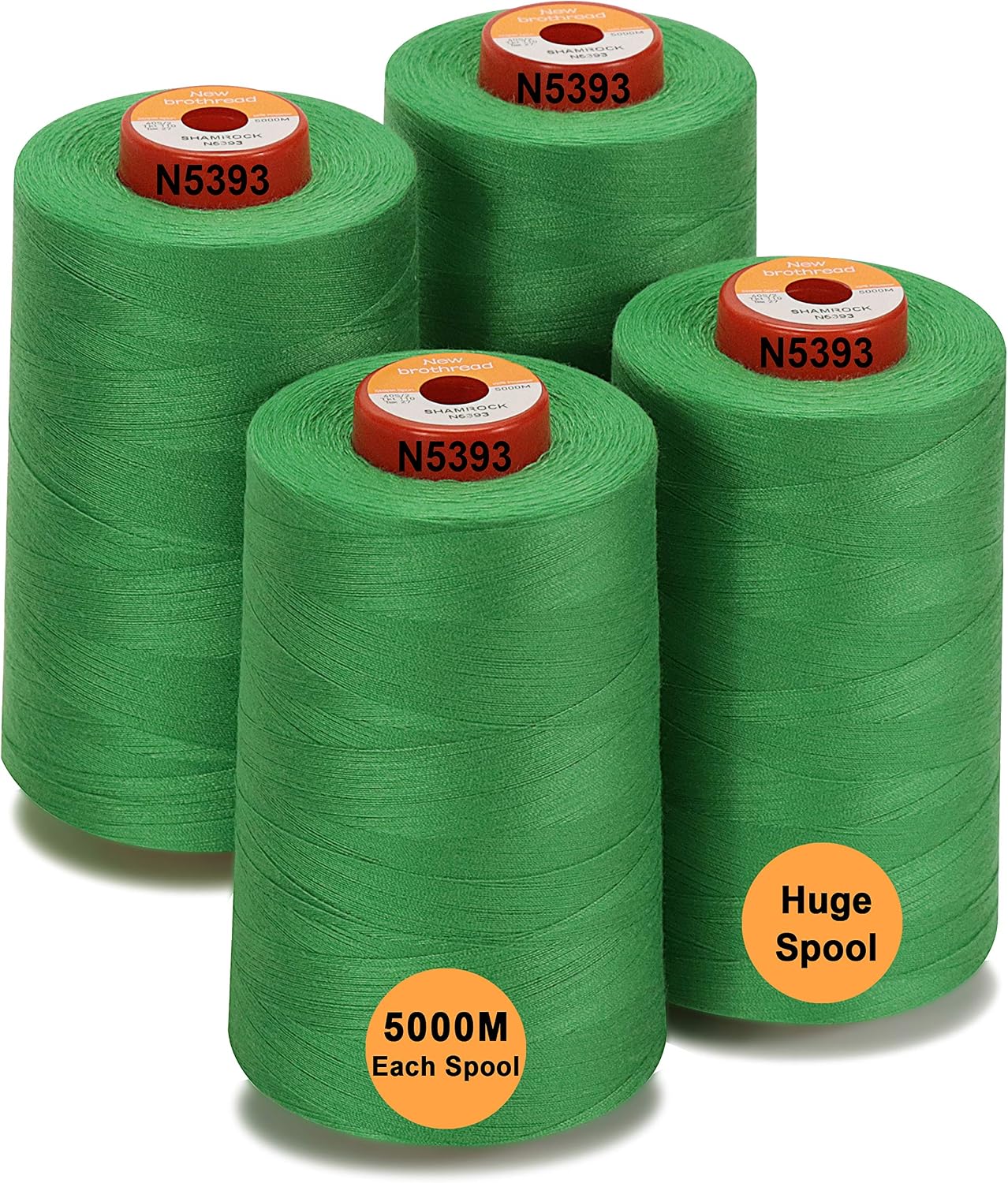 New brothread 4 Large Cones All Purpose Polyester Thread -Cream