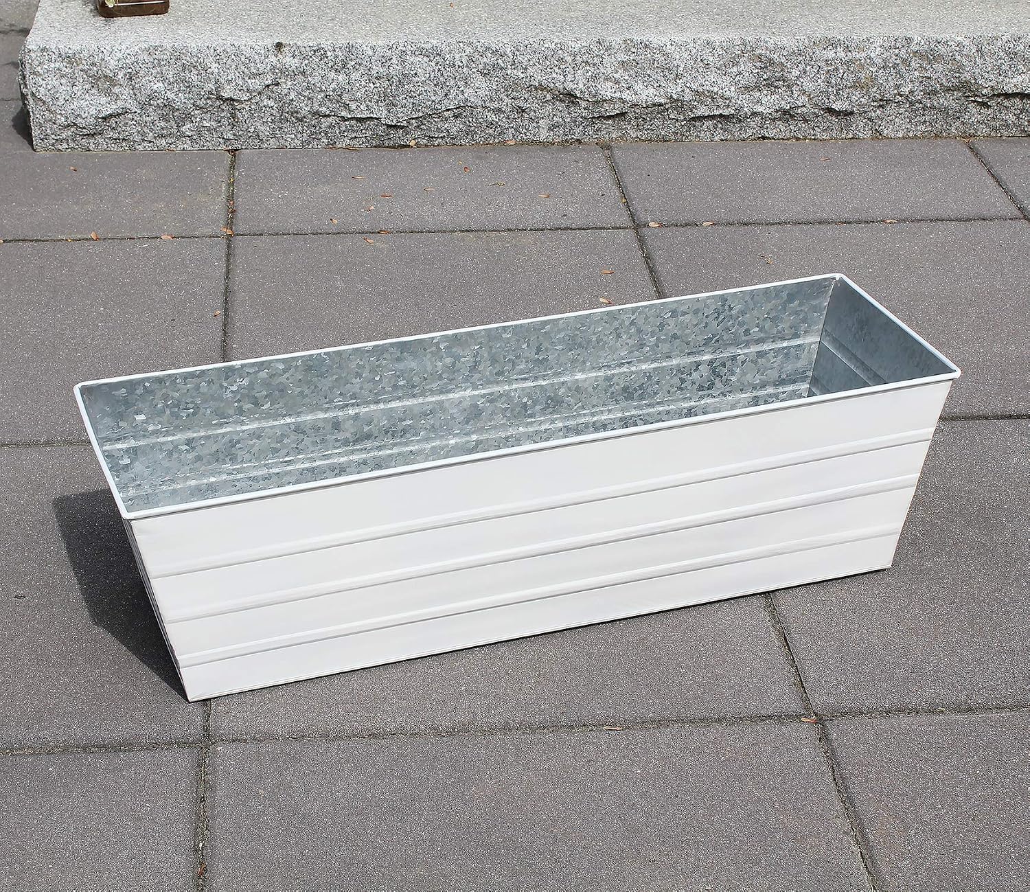 Achla Designs Galvanized Window Flower Box Planter-Green-Medium (24" L x 9.5" W x 7.5" H)