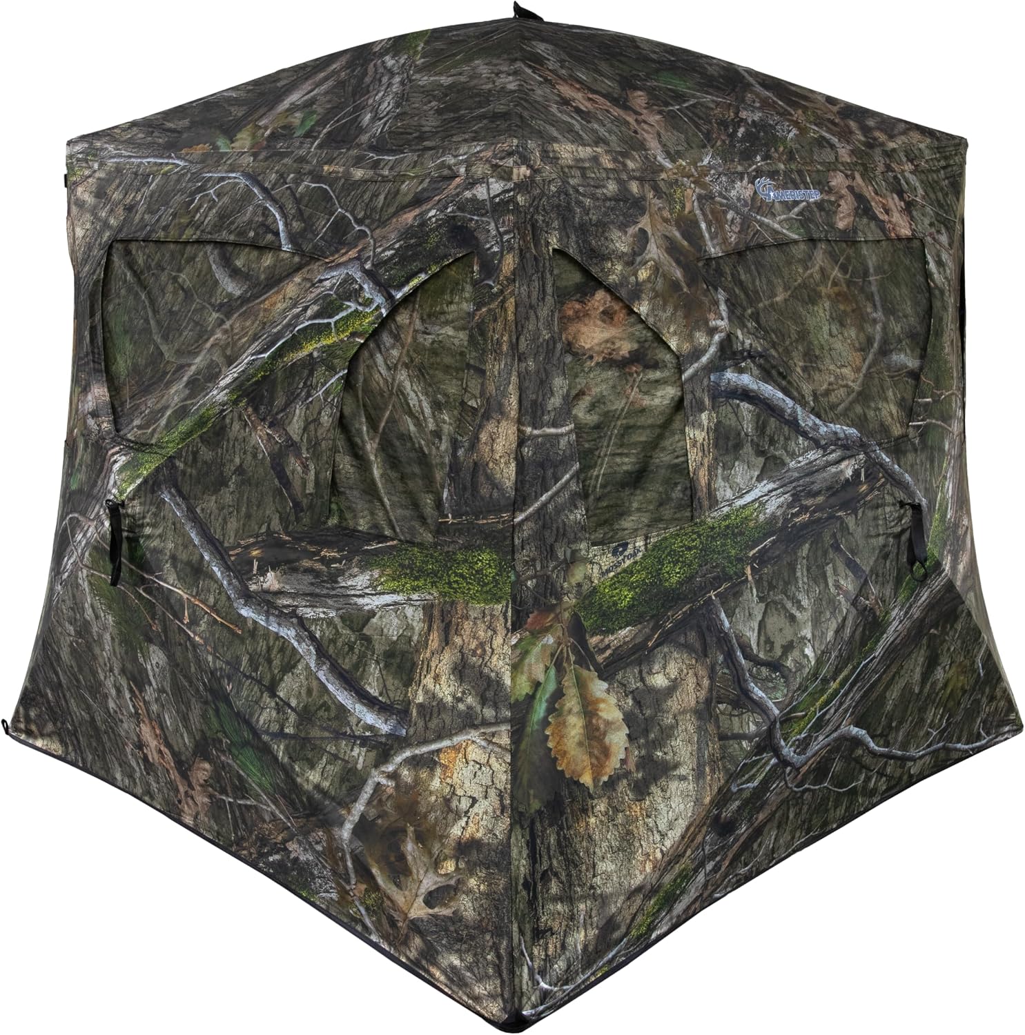 Ameristep Brickhouse Hunting Blind | 3-Person Ground Blind in Mossy Oak Break-Up Country, One Size