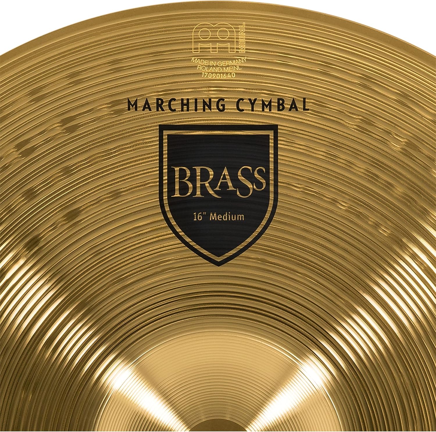 Meinl 14” Marching Cymbal Pair with Straps - Brass Alloy Traditional Finish - Made In Germany, 2-YEAR WARRANTY (MA-BR-14M)