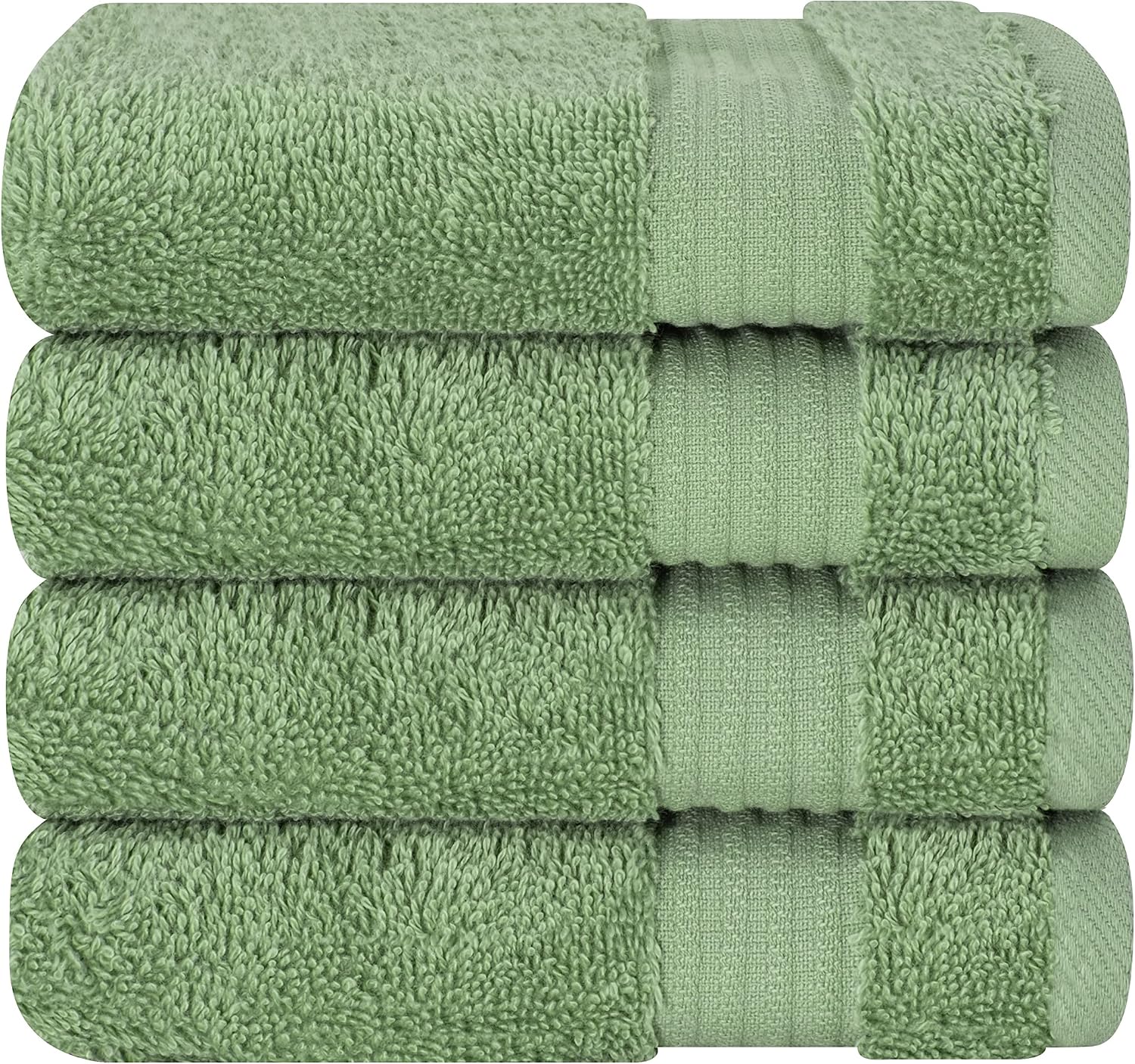 Cotton Paradise Towel Set of 6, 2 Bath Towels, 2 Hand Towels and 2 Washcloths Towels for Bathroom Sets, Smoke Gray