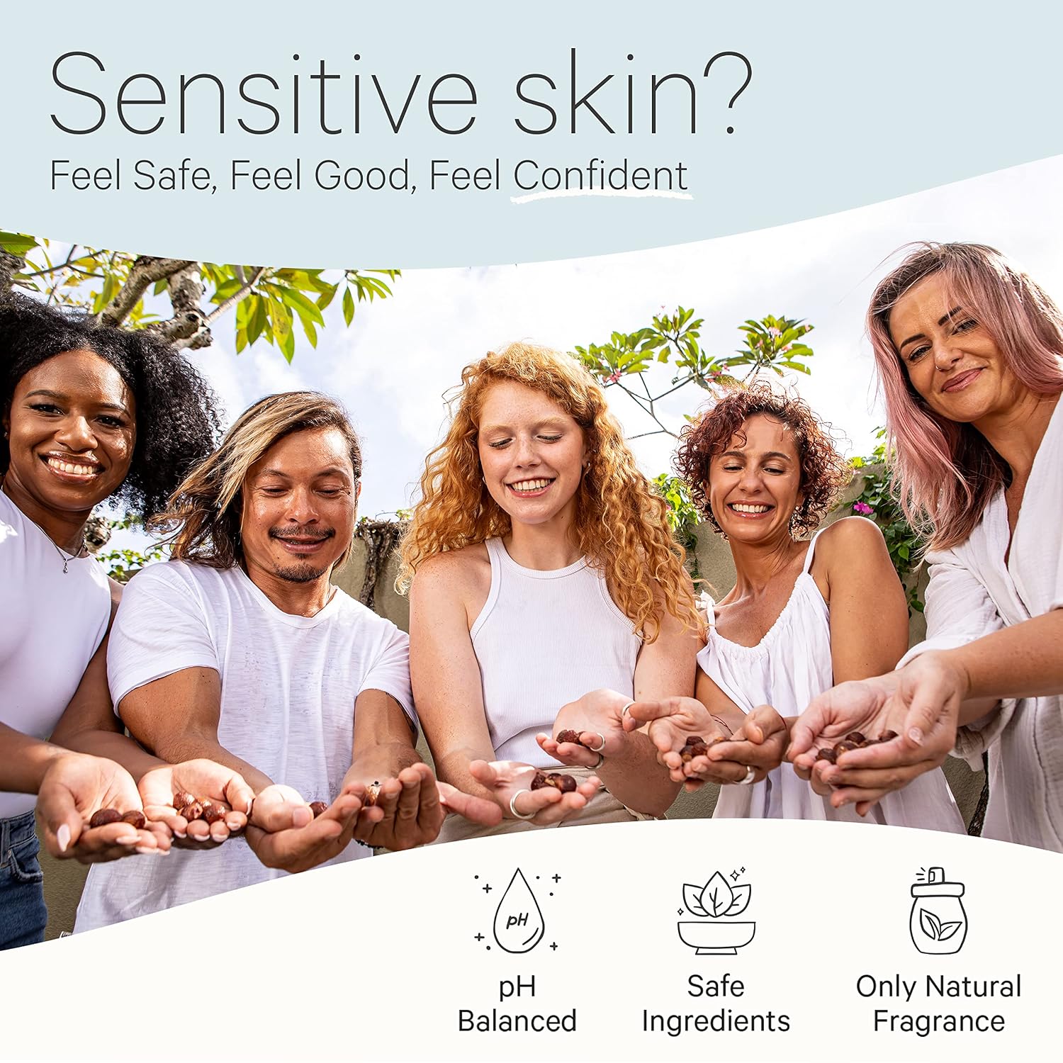 Tree To Tub Soapberry Body Wash for Dry, Sensitive Skin, pH 5.5, 8.5 Fl Oz | Sulfate & Paraben-Free, Rich Lather, Fragrance-Free, Shea Butter & Aloe Vera, Vegan & Cruelty-Free, Gentle for Daily Use