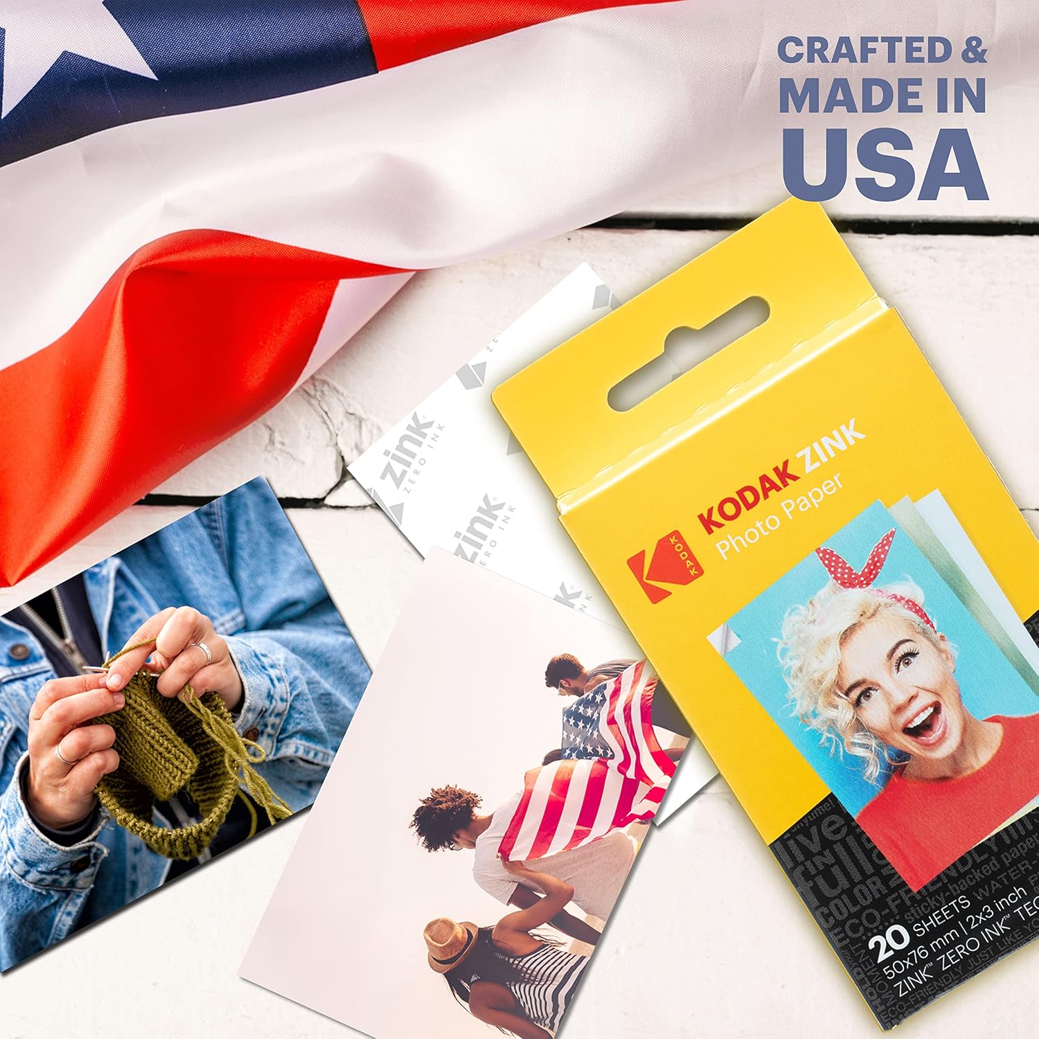 KODAK Step Instant Smartphone Photo Printer, Portable Mini Color Wireless Mobile Printer, Zink 2x3” (5.1x7.5 cm) Sticky-Back Photos