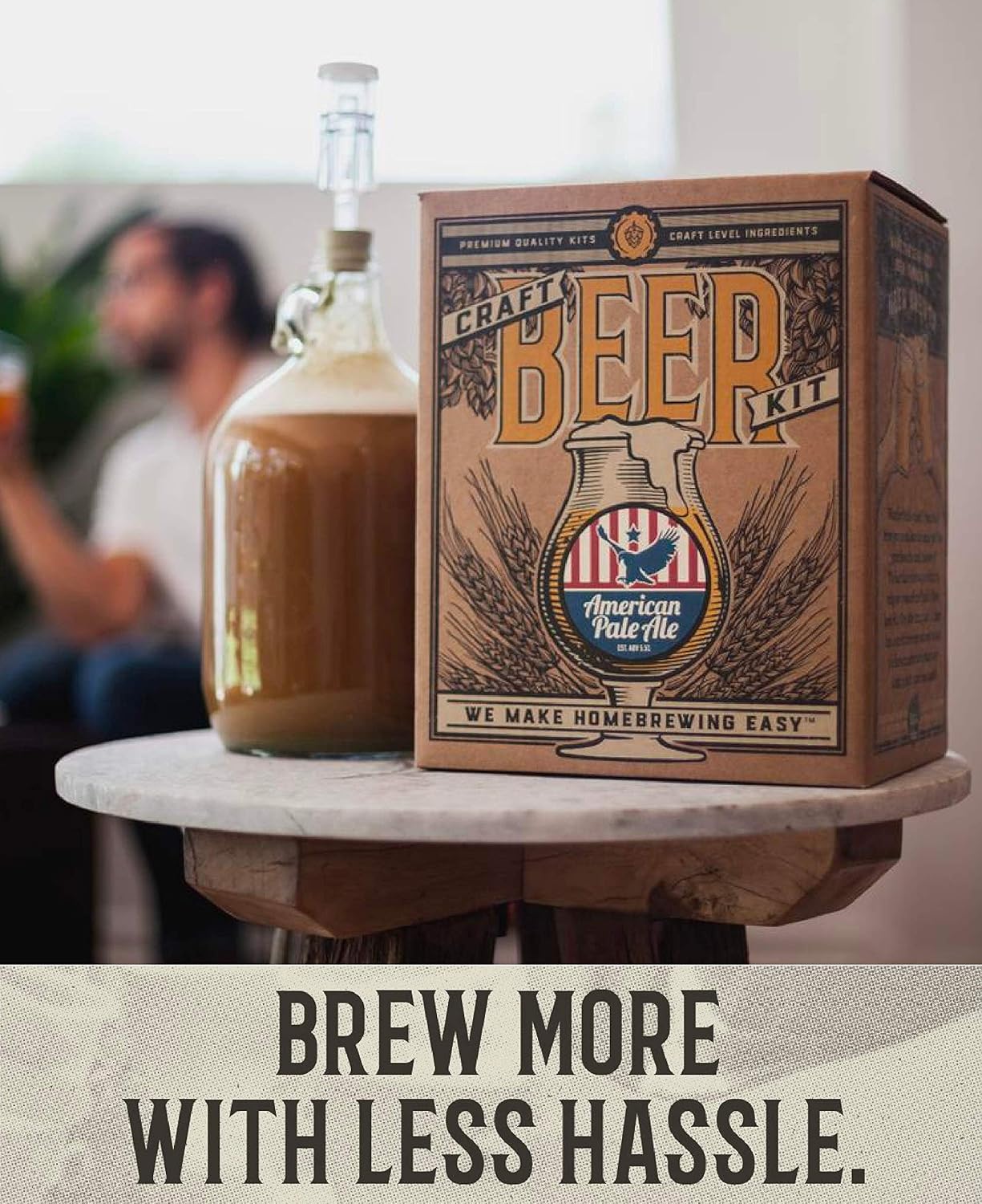 Craft a Brew - Dry Malt Extract for Brew Kit -5 Pounds Bavarian Wheat - All Purpose Base Extract - For Any Beer Style - Effective Fermentation