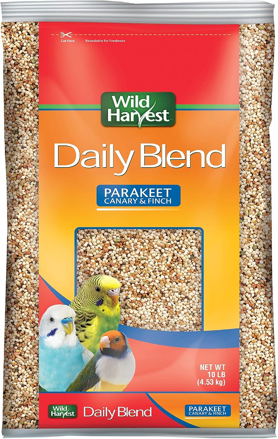 Wild Harvest Daily Blend Nutrition Diet Parakeet, Canary And Finch, Bird Food, 5 Pounds