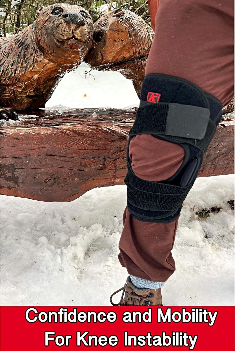 Hinged Knee Brace Support with Strap & Side Patella Stabilizers for Protection & Pain Relief for Arthritis, Meniscus Tear, ACL, MCL - Sports Compression Wrap for Running & Recovery - Men & Women