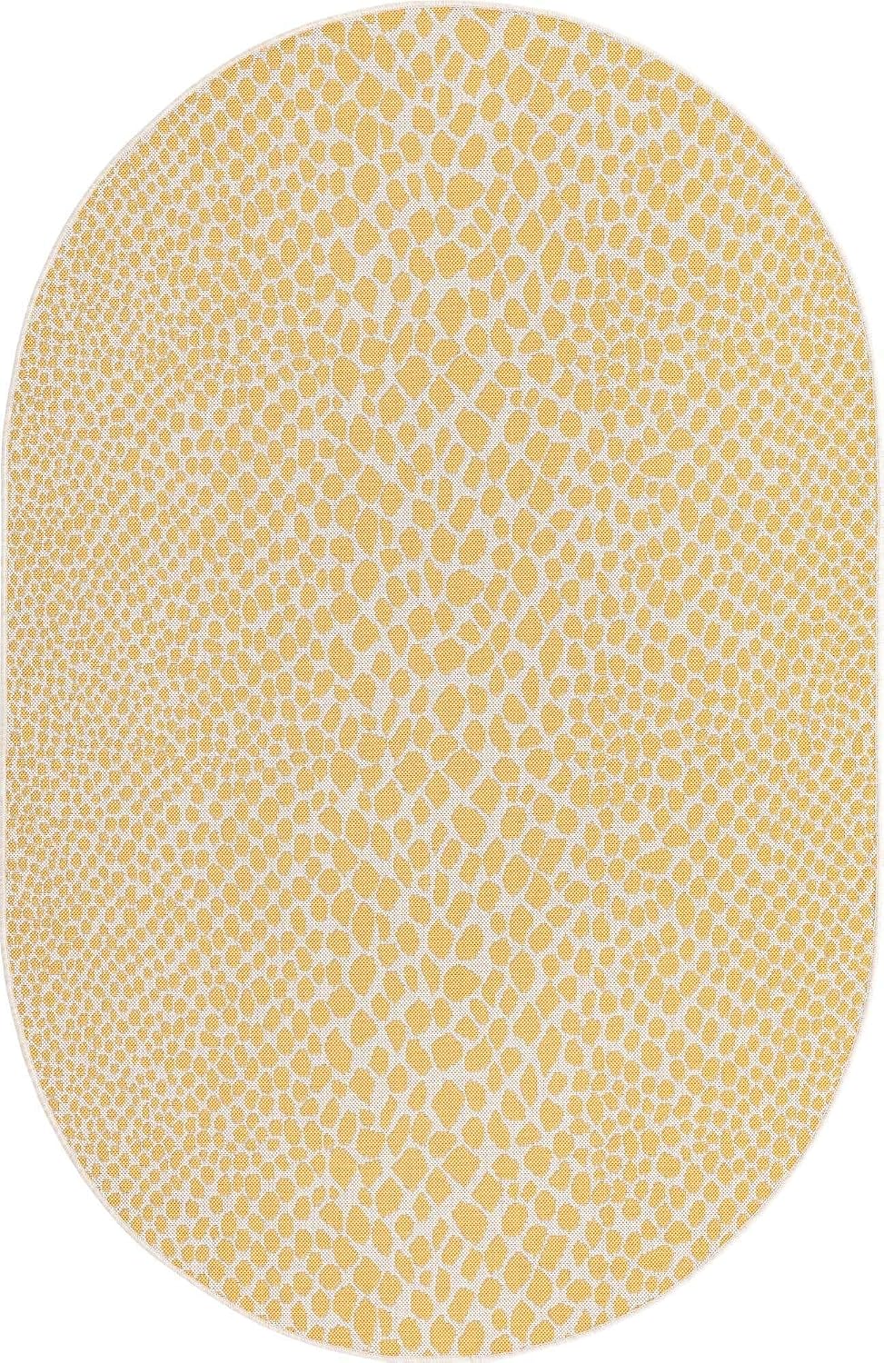 Unique Loom Outdoor Collection Area Rug - Cape Town (9' x 12' Rectangle, Blue/Ivory)