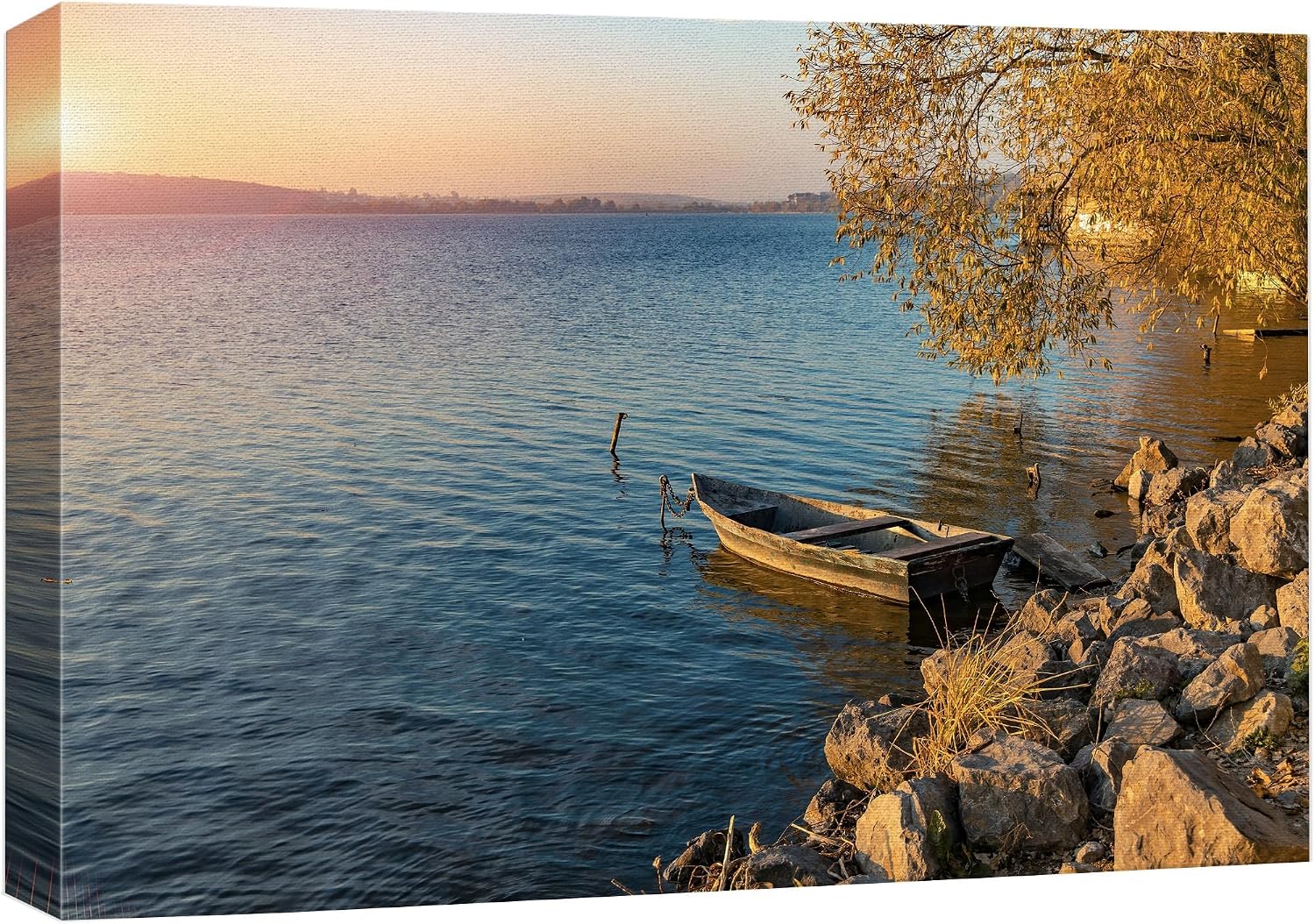 wall26 Canvas Print Wall Art Gran Canal with Basilica Santa Maria in Venice, Italy Nature Wilderness Photography Modern Art Scenic Colorful Multicolor for Living Room, Bedroom, Office - 12"x18"