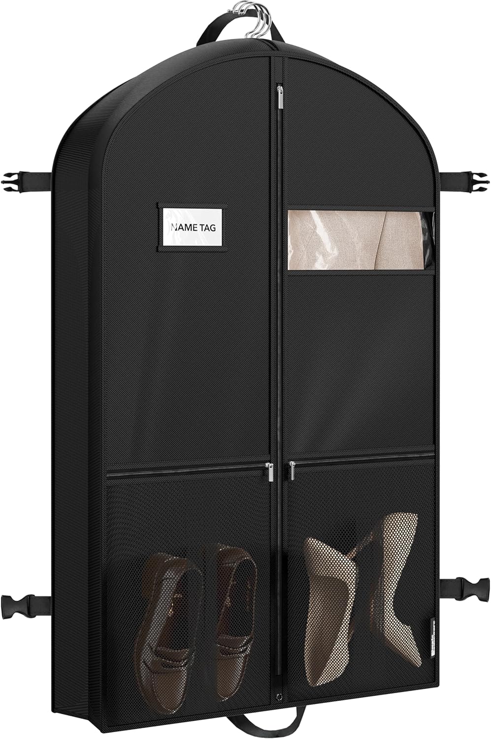 Simple Houseware 43" Travel Garment Bag with Pockets, Heavy Duty Suit Bag
