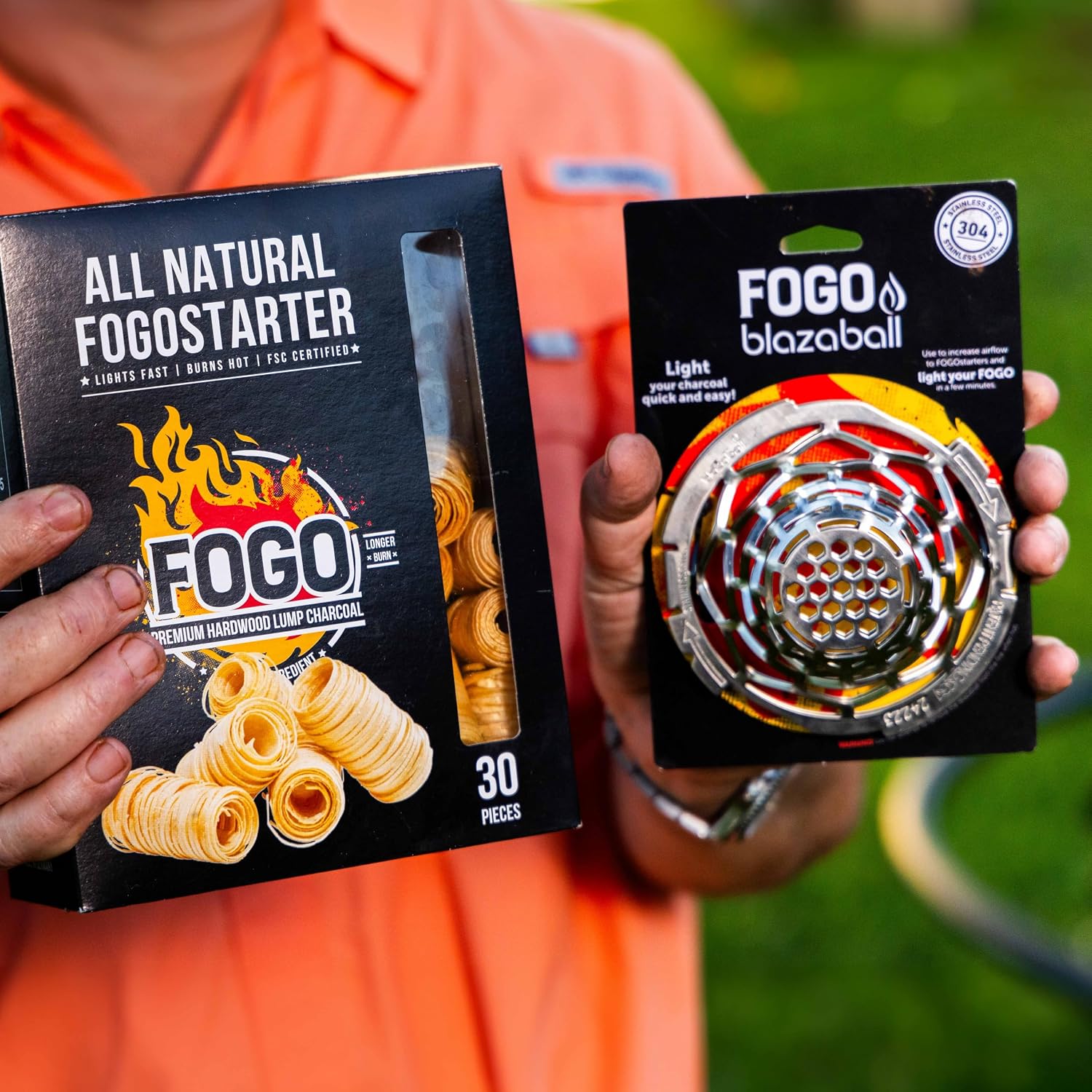 FOGO Super Premium Hardwood Lump Charcoal, Natural, Large Sized Lump Charcoal for Grilling and Smoking, Restaurant Quality, 35 Pound Bag