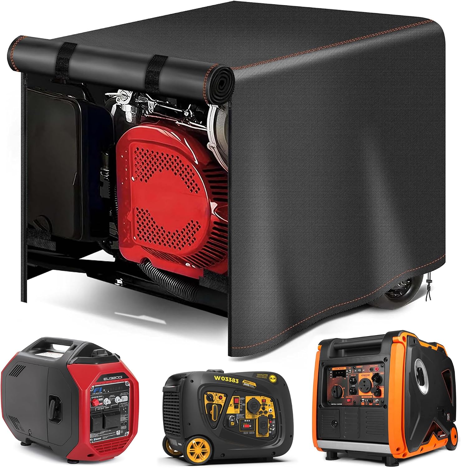Generator Cover Portable Waterproof,Generator Rain Cover for Outside,Universal Generator Cover for Most Portable Generators 5000-10000 Watt(32"L x 24"W x 24"H)