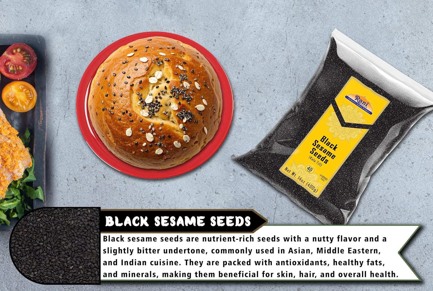 Rani Sesame Seeds Whole Brown, Raw (Till) 28oz (800gm) ~ All Natural | Gluten Friendly | NON-GMO | Vegan | Indian Origin