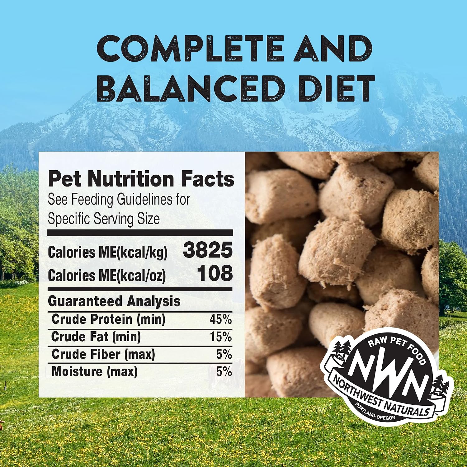 Northwest Naturals Freeze-Dried Turkey Cat & Kitten Food – Bite-Sized Nibbles – Healthy, Limited, Human-Grade Ingredients, All-Natural, High-Protein Raw Diet – Complete & Balanced, Made in USA, 11 oz