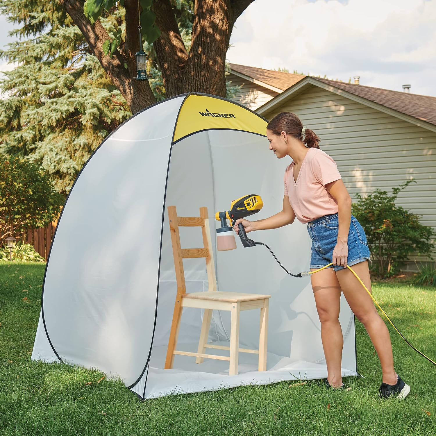 HomeRight Large Spray Shelter C900038 Portable Paint Booth for DIY Spray Painting, Hobby Paint Booth Tool Painting Station, Spray Paint Tent