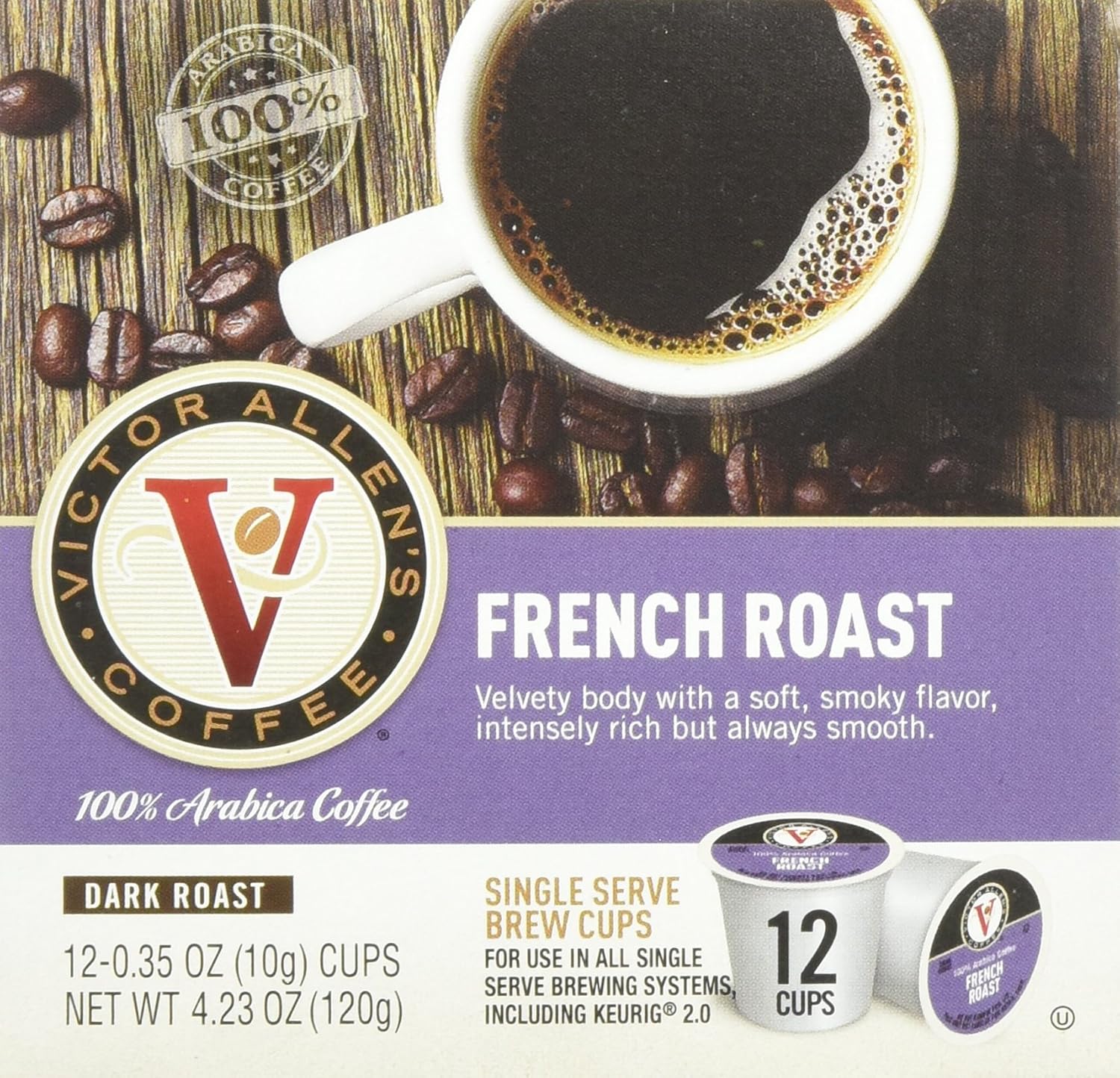 Victor Allen's Coffee Morning Blend, Light Roast, 12 Count, Single Serve Coffee Pods for Keurig K-Cup Brewers