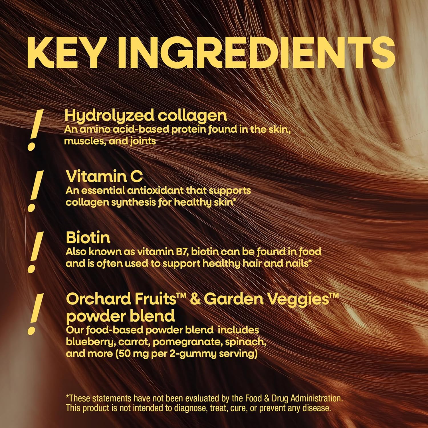 Nature's Way Alive! Hair, Skin & Nails Gummies with Collagen & Biotin,60 ct | Advanced Beauty Formula Supplement with Antioxidant Vitamins C & E*, 100 mg Collagen, 2,500 mcg Biotin, Strawberry Gummy