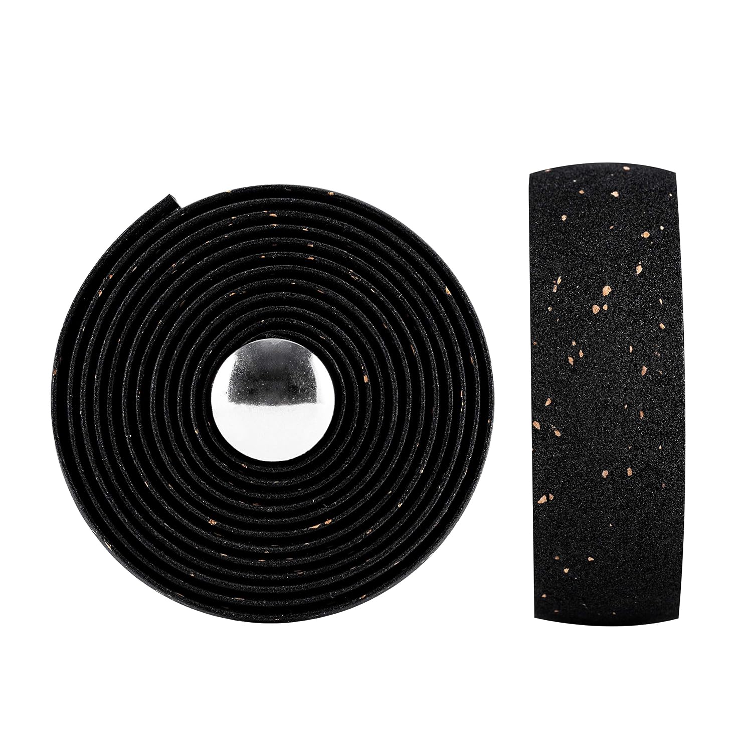 LSSH Bike Handlebar Tapes, Cork Bike Handlebar Tape, Bicycle Bar Tape, Cycling Handle Wraps, EVA Road Bike Handlebar Tape – 2 Rolls (Black)