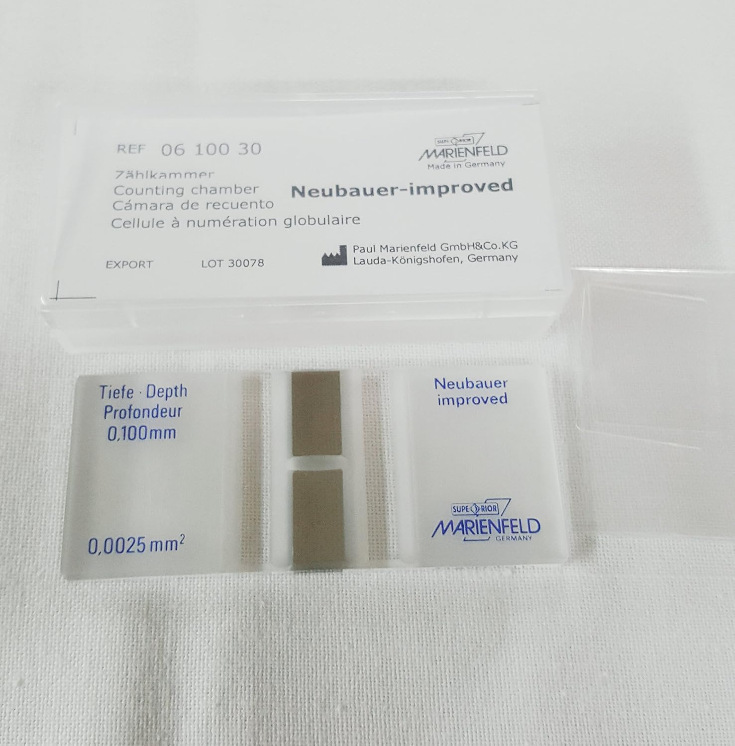 Neubauer-Improved Bright line Hemacytometer by Marien Feld Germany