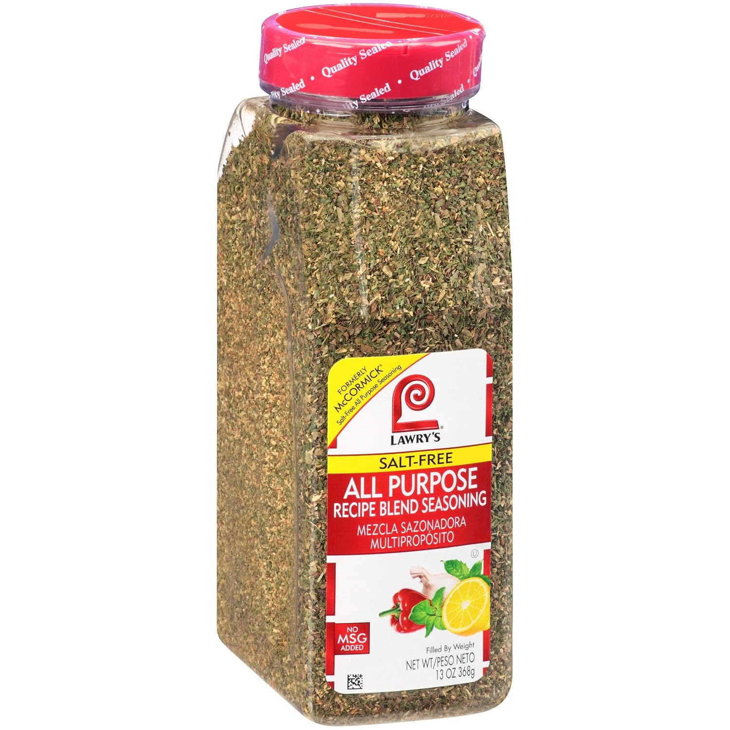 Lawry's Garlic & Herb Seasoning, 20 oz - One 20 Ounce Container of Garlic and Herb Seasoning Blend of Garlic, Rosemary, Basil, and Citrus Perfect for Seafood, Beef, and Poultry
