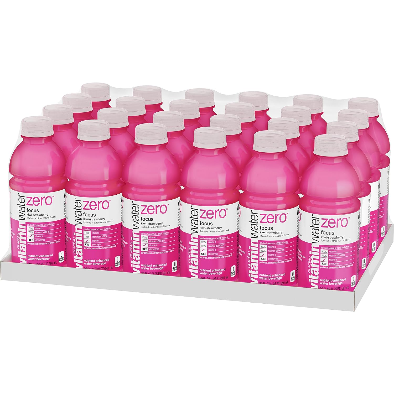 vitaminwater Power-C Dragonfruit Water Beverage, 16.9 fl oz, 6 pack | Bottled, nutrient-enhanced flavored water drink with 90 calories per bottle, antioxidants, and vitamins