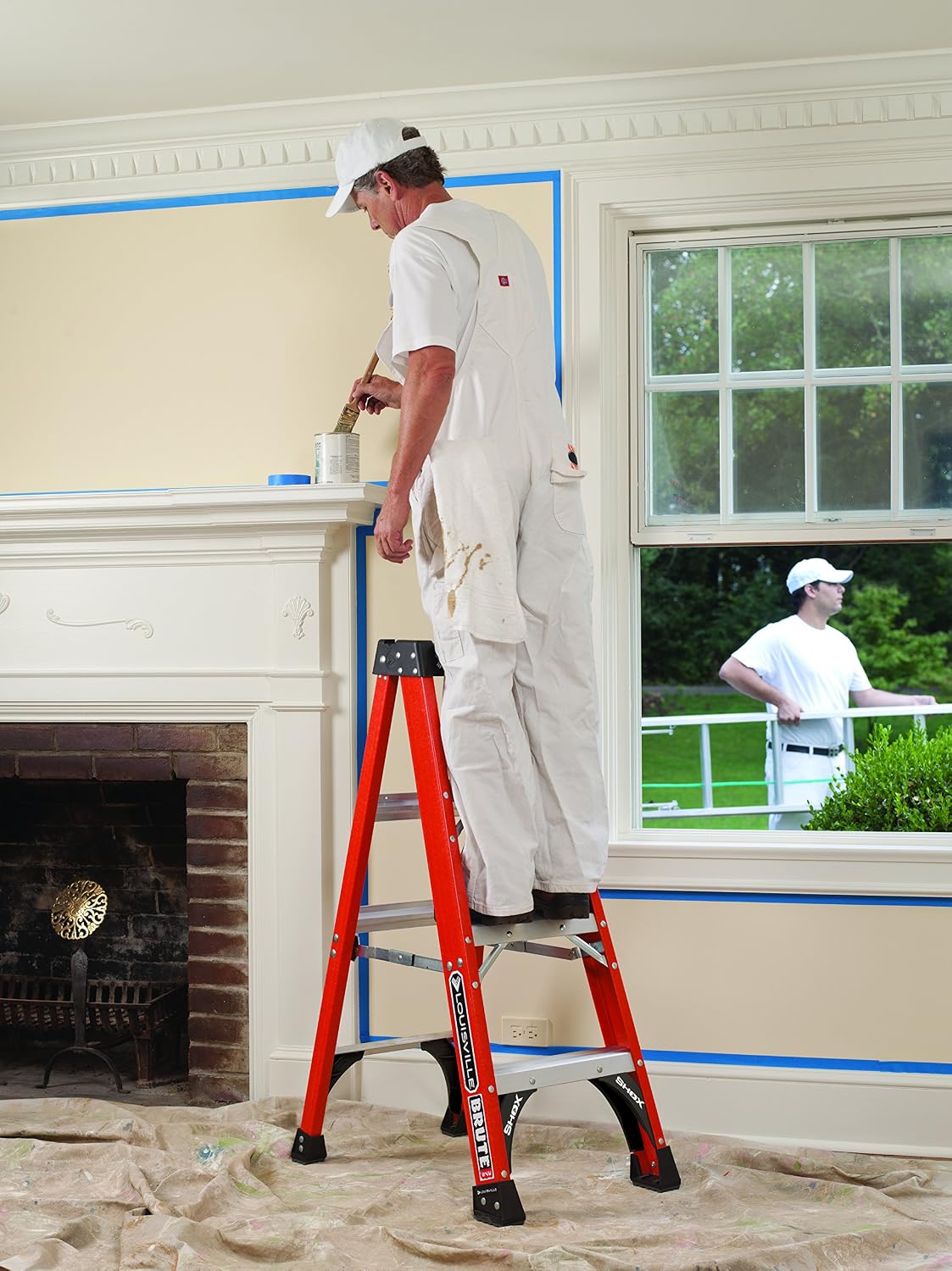 Louisville Ladder 6-Foot Fiberglass Step Ladder, 375-Pound Load Capacity, Type IAA, FS1406HD