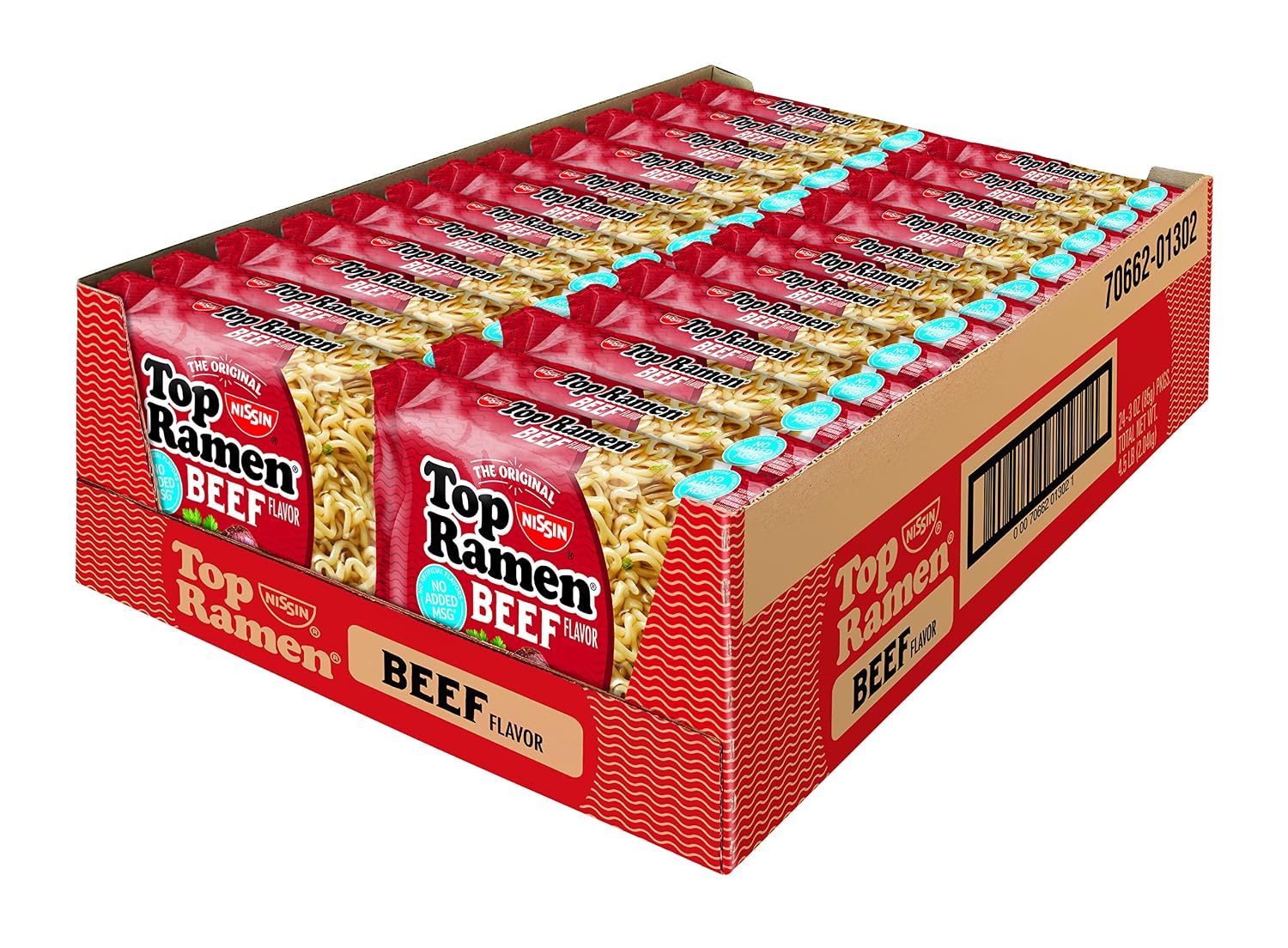 Nissin Top Ramen Noodle Soup, Chicken, 3 Ounce (Pack of 24) | Quick, convenient meal ready in minutes with just hot water.
