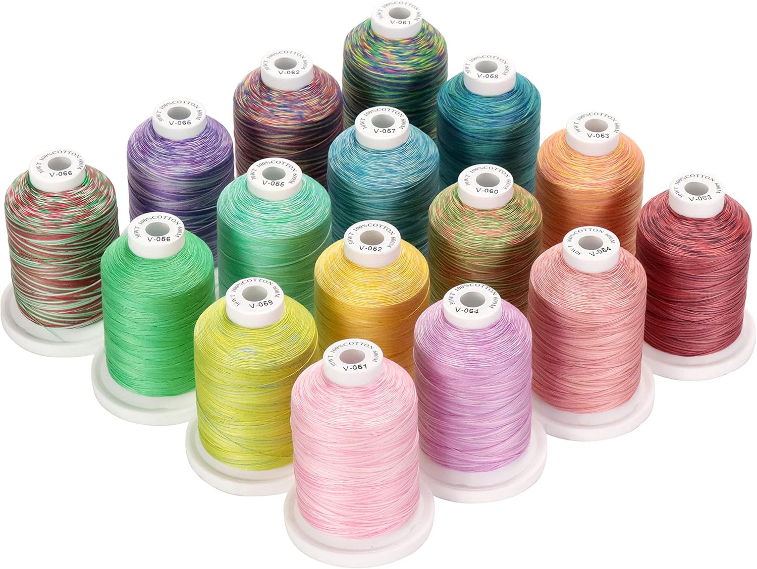 New brothread Multi-Purpose 100% Mercerized Cotton Threads -5 White+5 Black