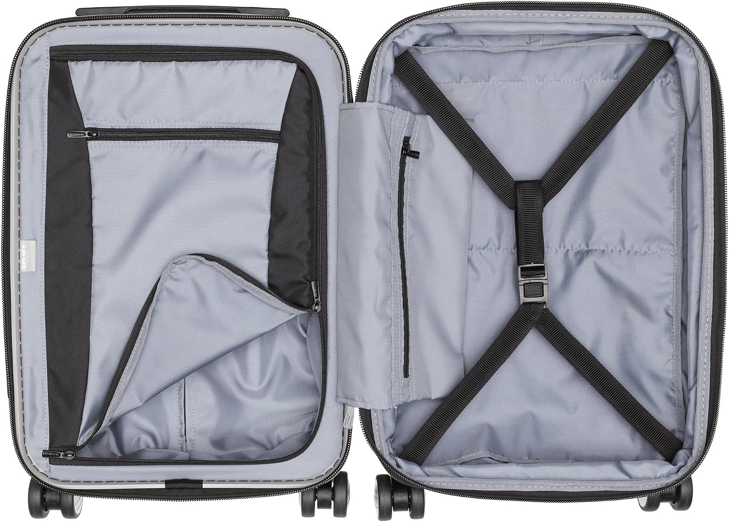 DELSEY PARIS Titanium Hardside Expandable Luggage with Spinner Wheels Carry-On Luggage, Graphite, Carry-On 19 Inch