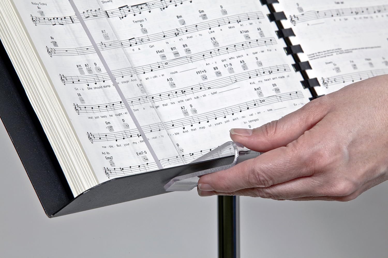 Clear Music Clips Sheet Music Holder for Music Stand, Durable Break-Resistant Flexible Plastic MADE IN USA