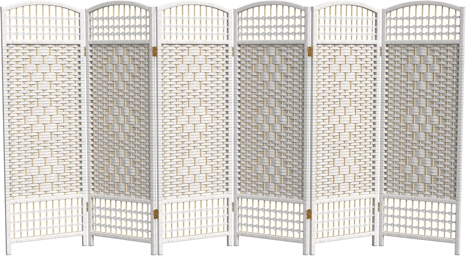 4 ft. Short Fiber Weave Folding Screen - Natural - 4 Panels