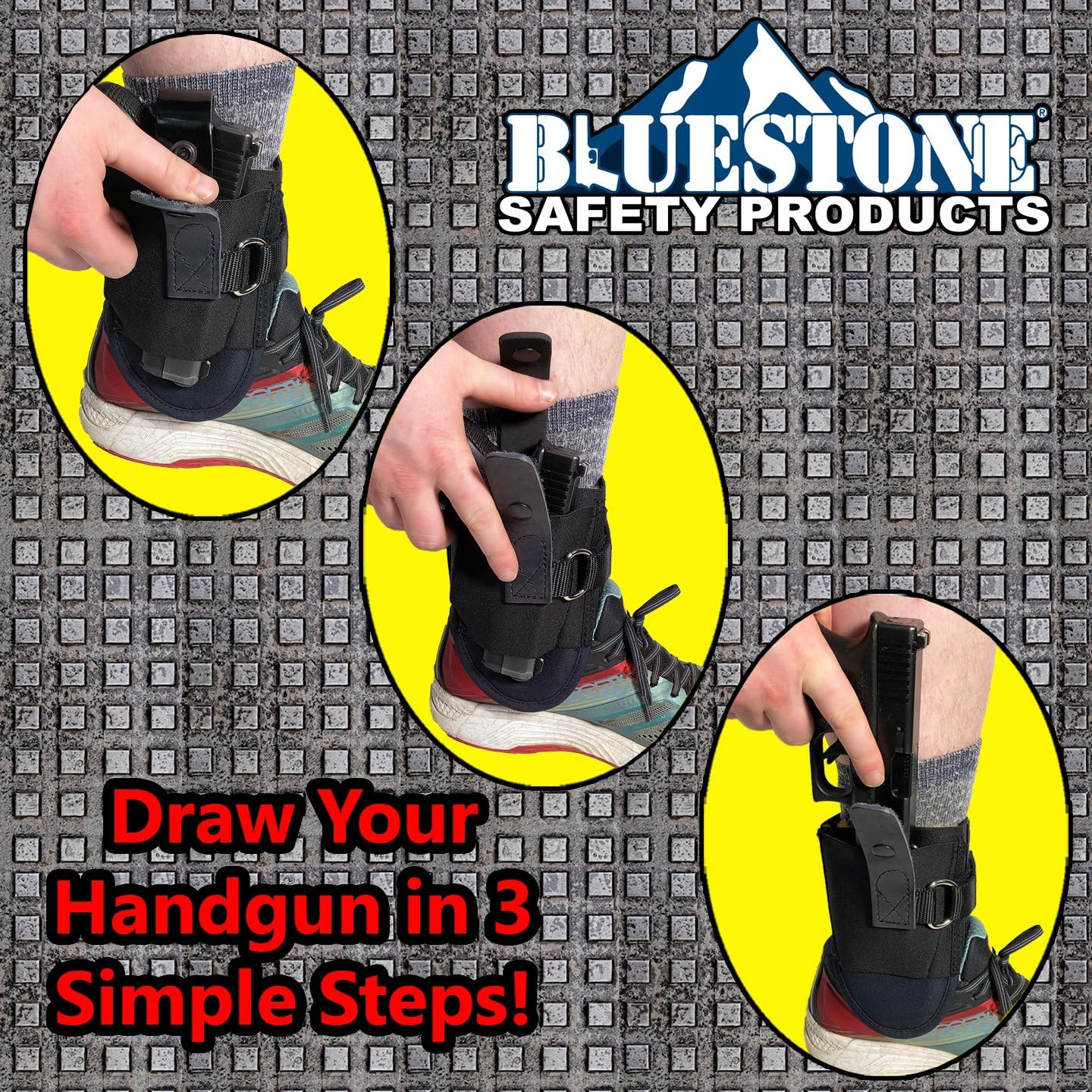 Undercover Ankle Holster with D-Ring| Most Secure Ankle Holster in the Market| Fits Snub nose Revolvers, Glock 26, Glock 27, Glock 30, S&W Shield