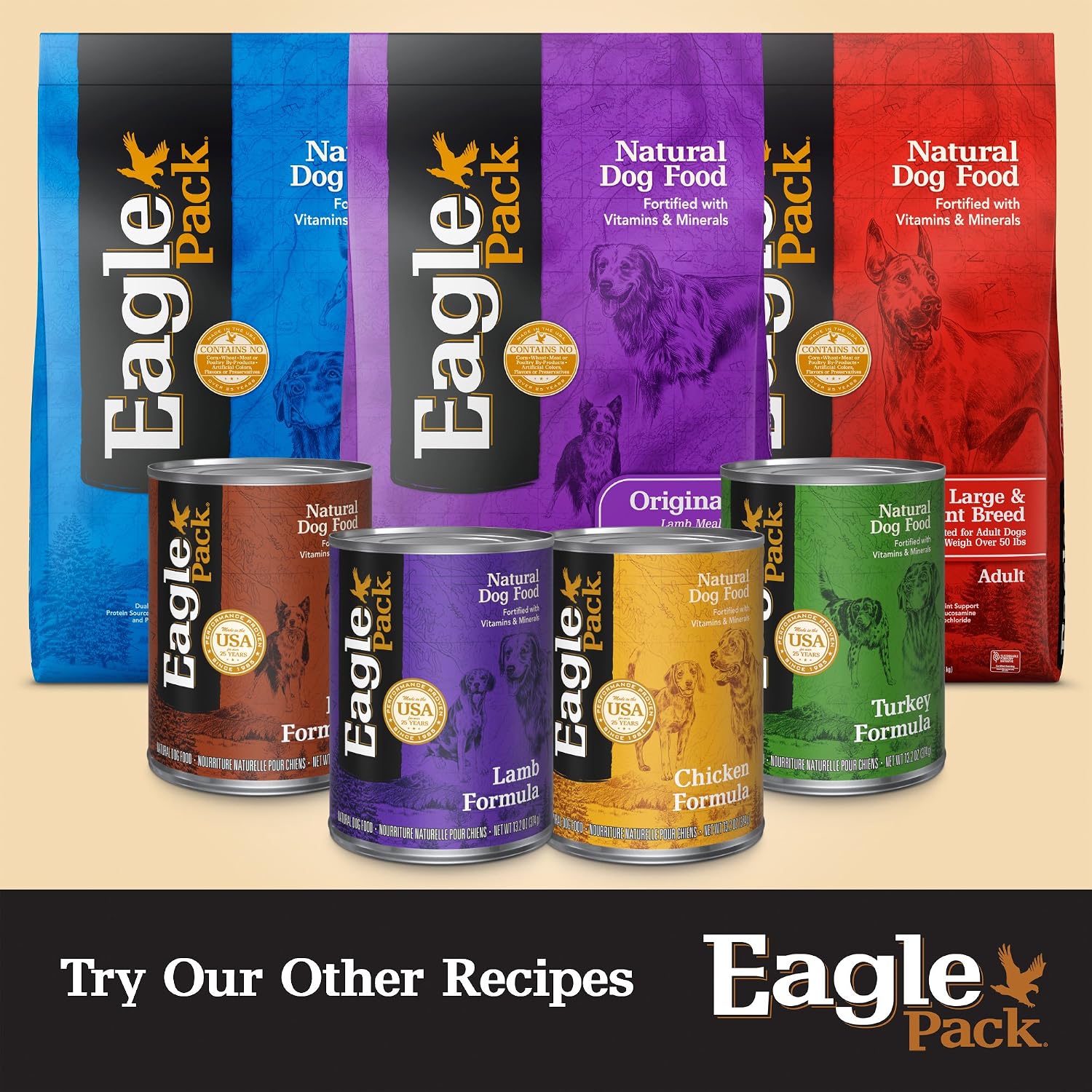 Eagle Pack Natural Dry Dog Food, Lamb & Rice, 30-Pound Bag