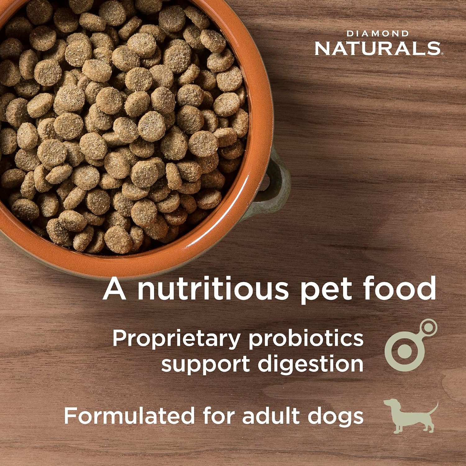 Diamond Naturals Adult Dry Dog Food, Lamb Meal & Rice, 40lb | Pasture Raised Lamb Protein | Omega Fatty Acids for Skin & Coat Health | Guaranteed Probiotics for Digestive Support
