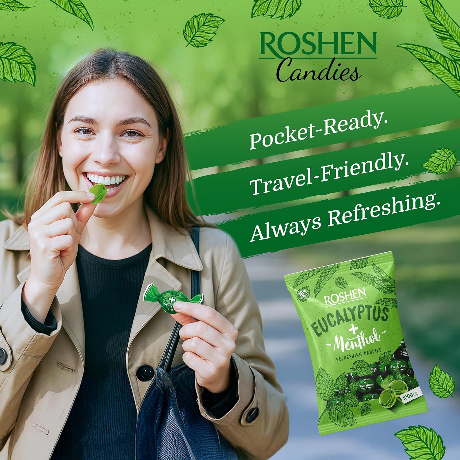 Roshen Citrus Mix Hard Candy – Assorted Fruit Flavors, Individually Wrapped, Bulk 2.2 lbs (1 kg) – Approx. 144 Pieces – Orange