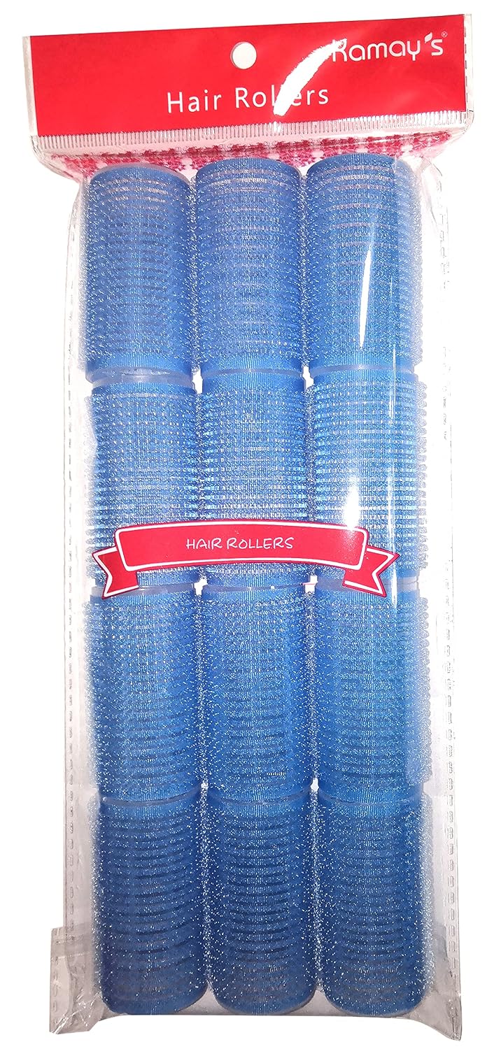 Self Grip Holding Rollers Hairdressing Curlers Hair Design Sticky Cling Style For DIY Or Salon By Kamay's (30mm/1.2" Medium Size 12PCS)