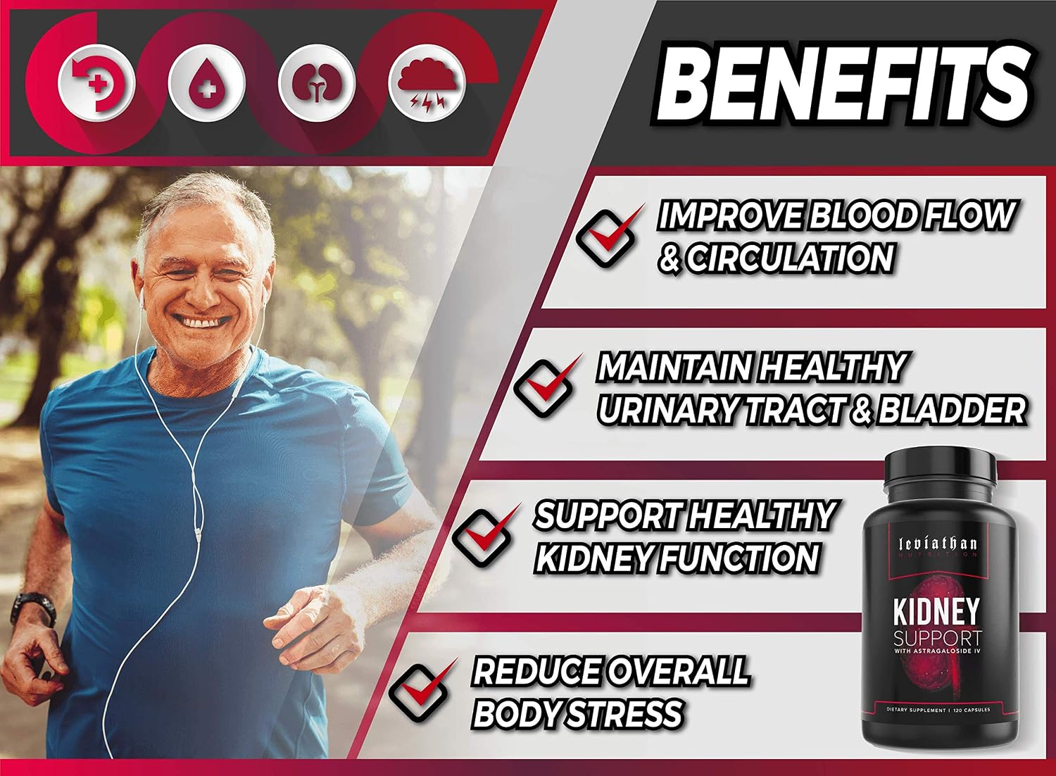 Leviathan Super Kidney Cleanse & Urinary Detox Formula | Optimal Kidney Health & Gallbladder Formula | Full Restore & Detox - Manage Kidney Stones