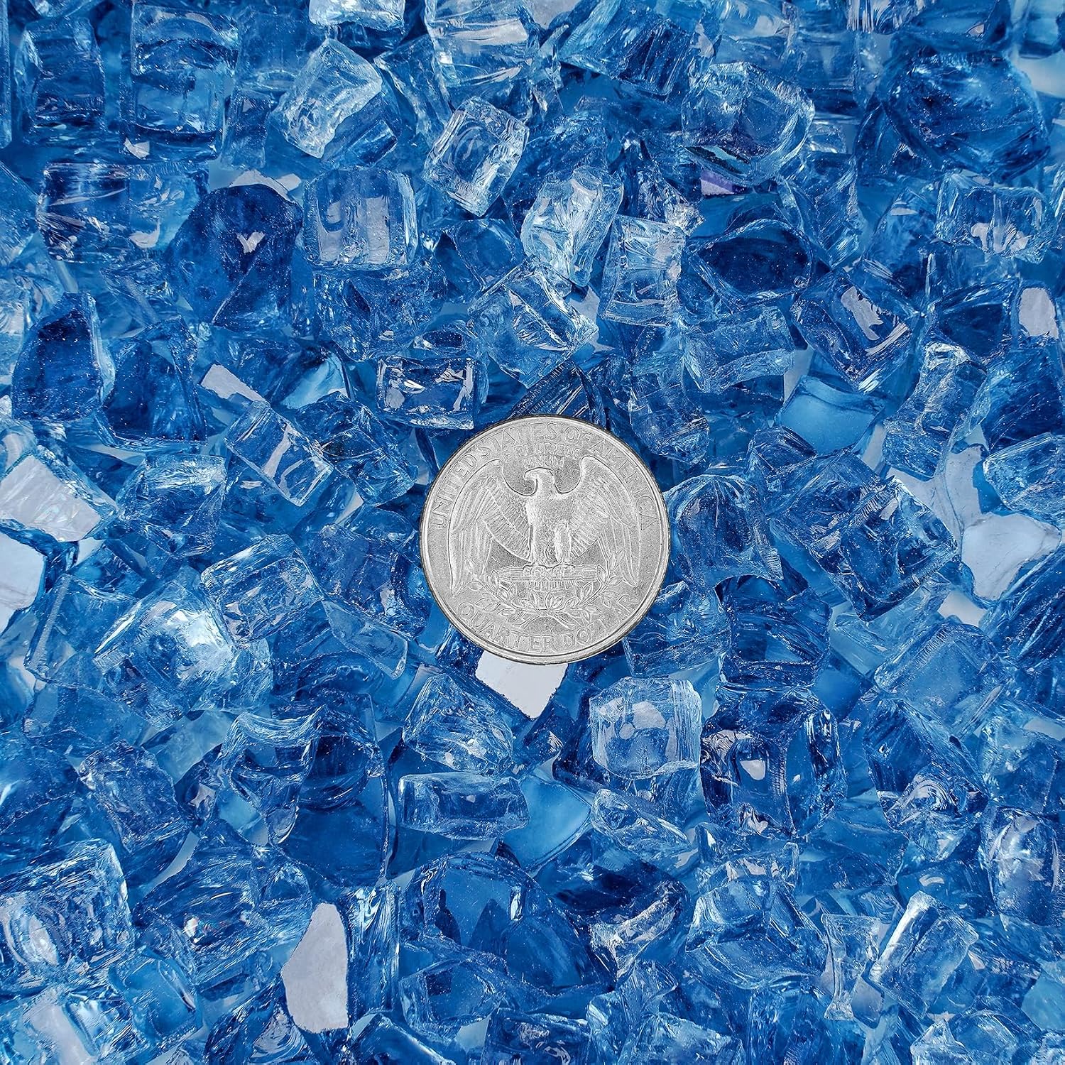 Onlyfire 10 lbs Fire Glass Rocks for Gas Propane Fire Pit and Fireplace