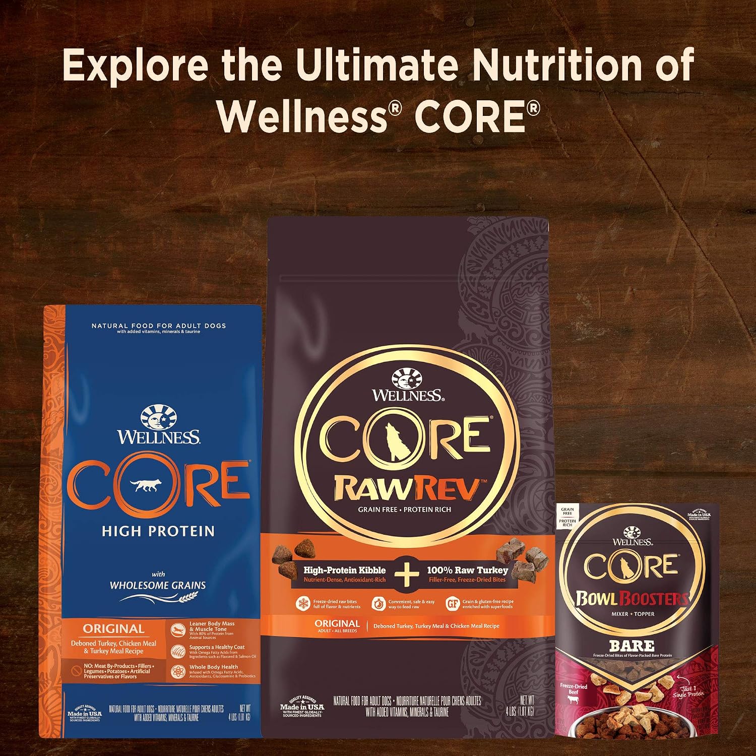 Wellness CORE 95% Adult Canned Wet Dog Food, Grain Free, Natural, Beef with Carrots Recipe, 12.5 oz, Pack of 12 Cans