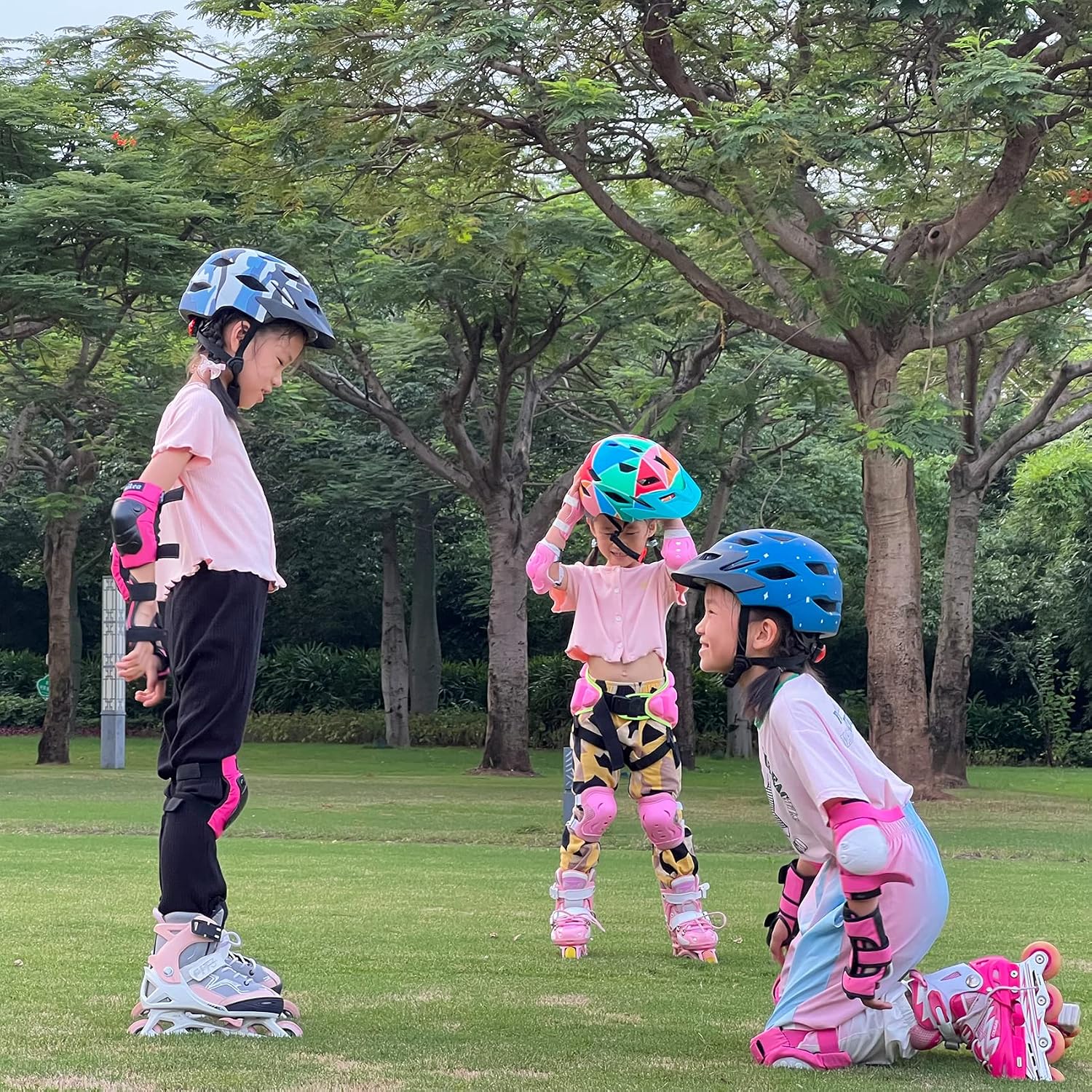 Kids Bike Helmet with LED Light for Youth Teen Toddler Boys Girls