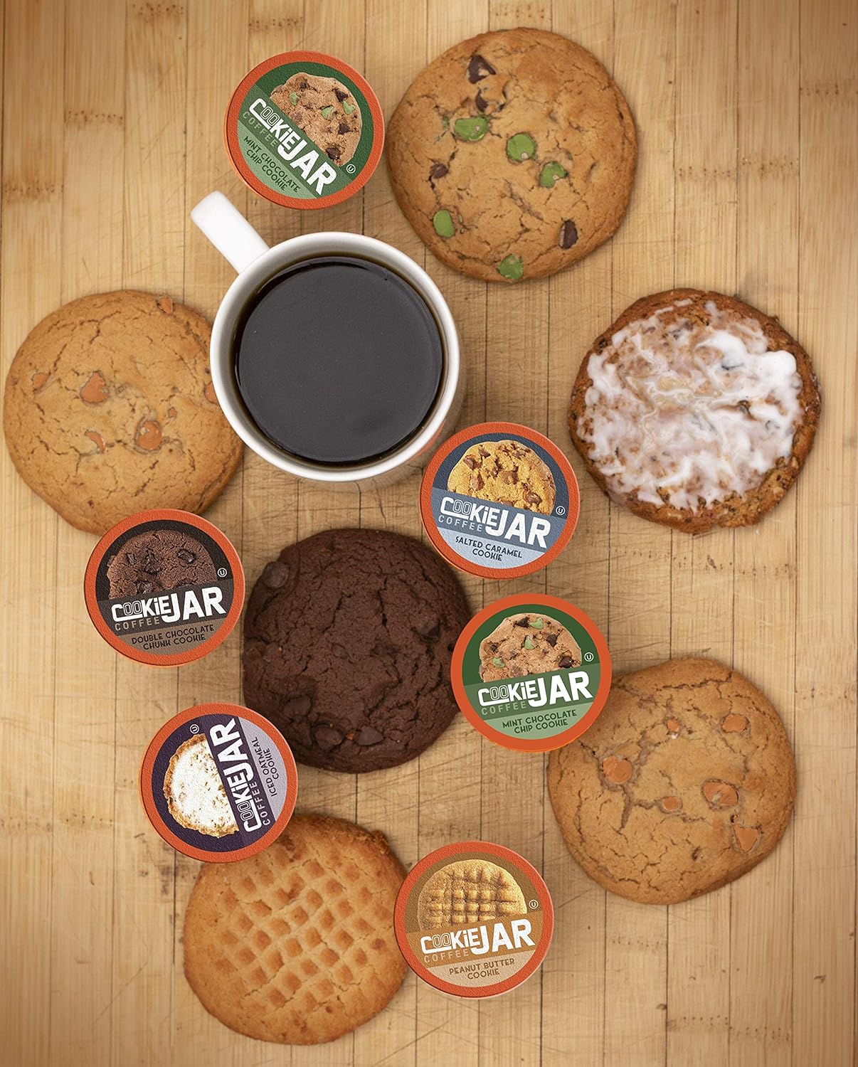 Cookie Jar Mint Chocolate Chip Flavored Coffee Pods for Keurig K Cup Brewers