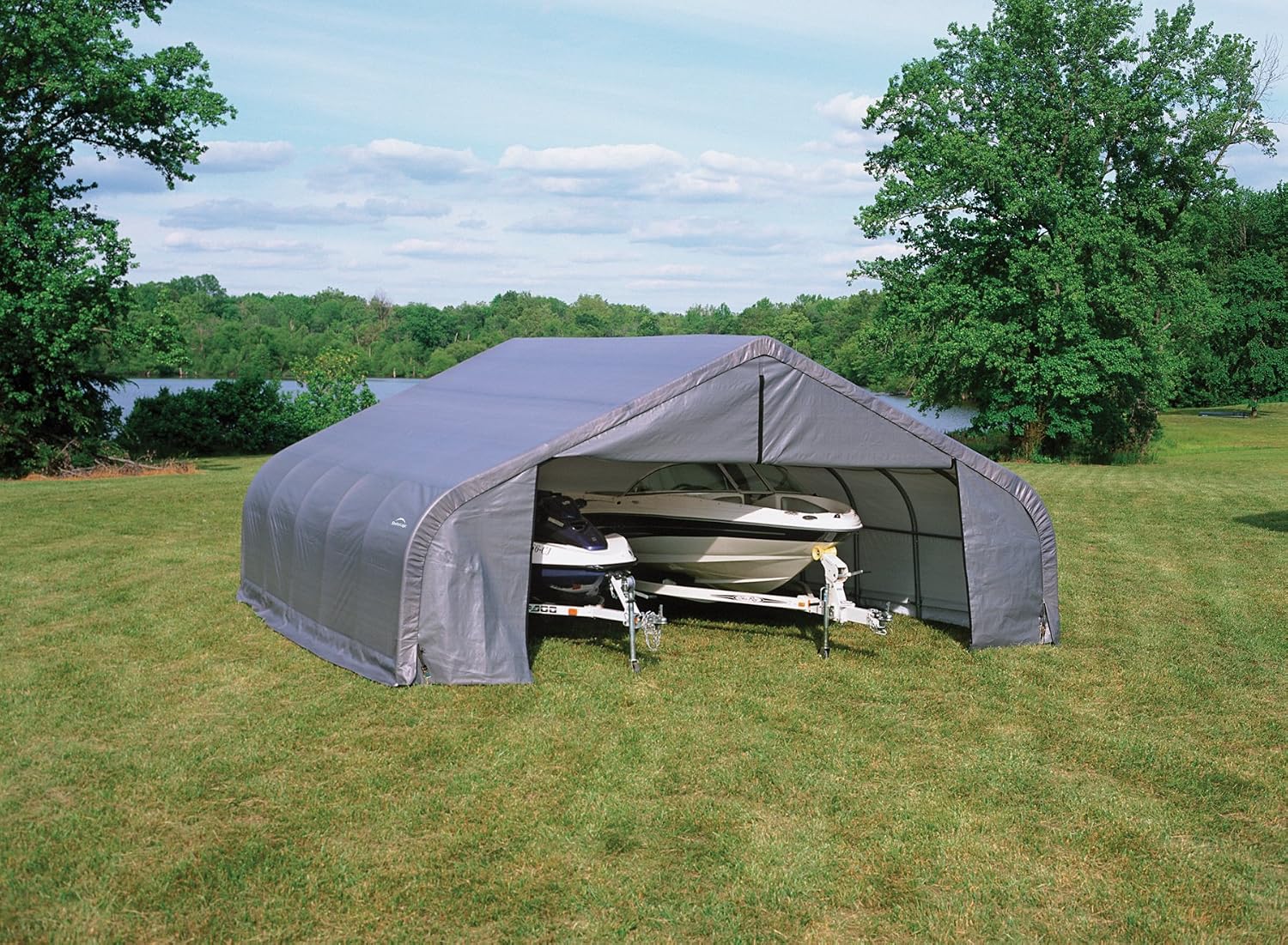 ShelterLogic ShelterCoat 22 x 20 x 1 ft Green Garage Peak