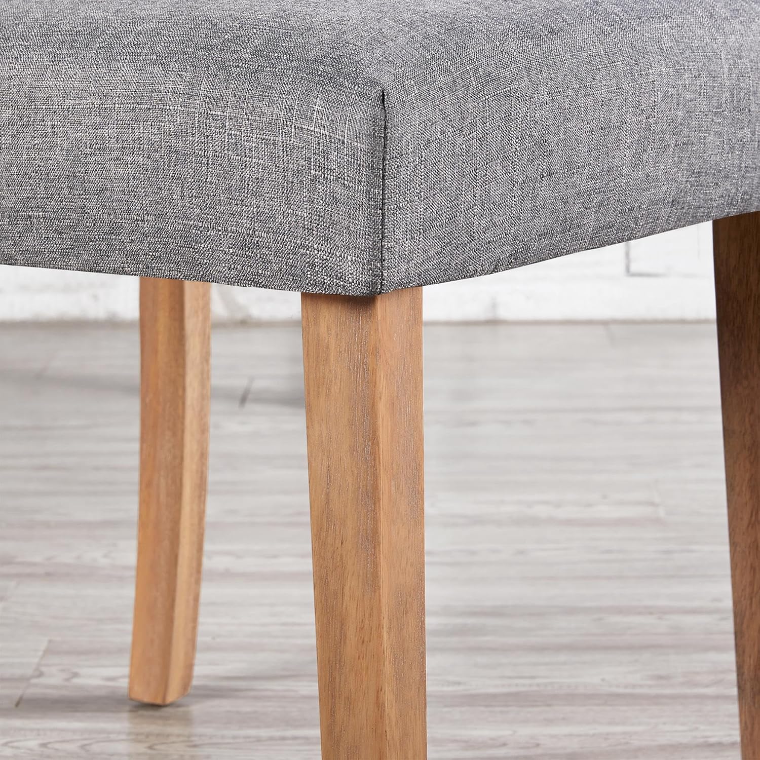 Yaheetech Dining Chairs Set of 2 Modern Upholstered Parson Chairs Dark Gray