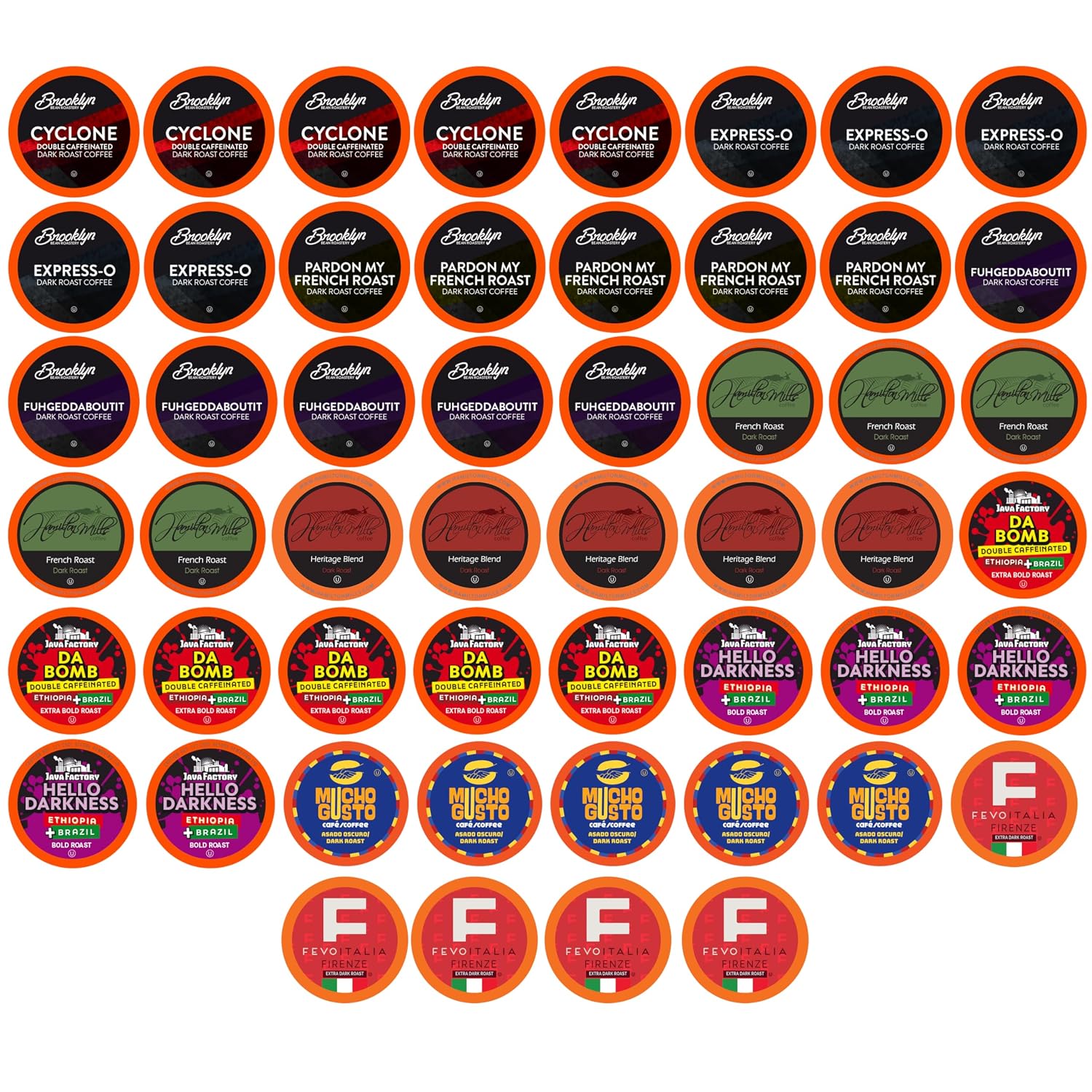 Two Rivers Coffee Flavored Coffee Pods Compatible with Keurig K Cup Brewers, Assorted Variety Pack Flavored Coffee, 40 Count