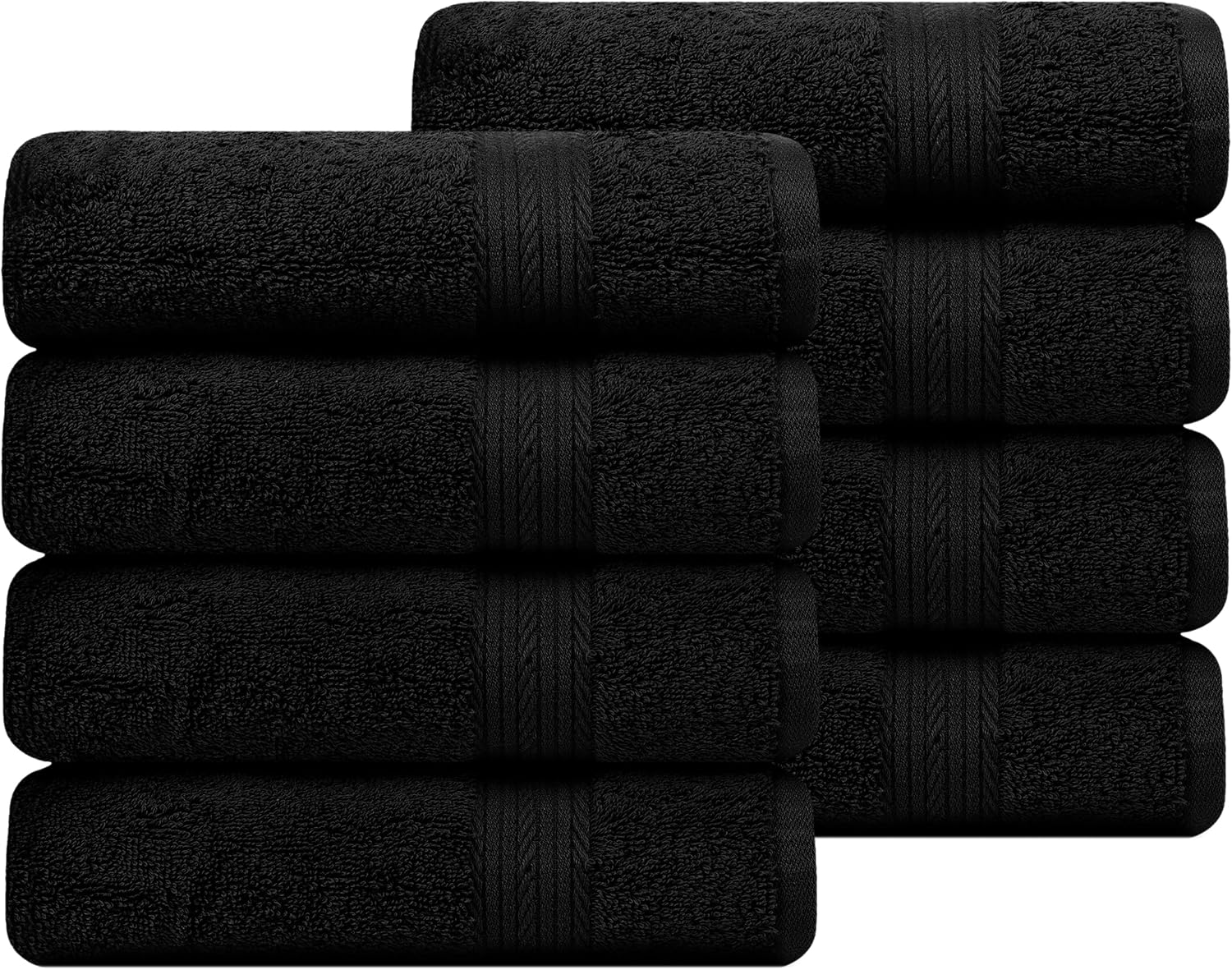 Ample Decor 100% Cotton Hand Towels 18x28 Inches, 600 GSM, Soft & Absorbent, Set of 12, Purple